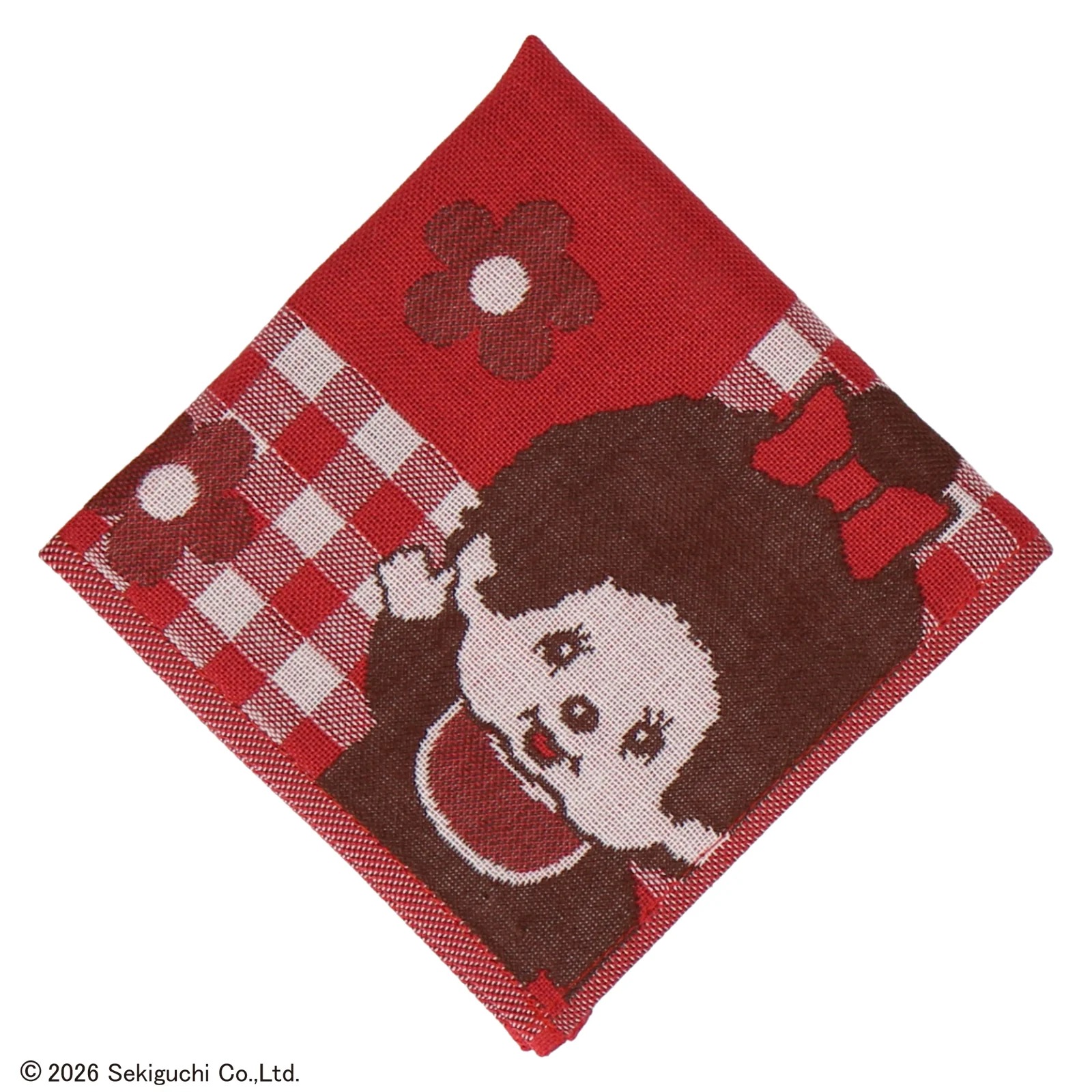 🎀【預訂】 Monchhichi-kun & Monchhichi-chan 三層紗布手帕 R