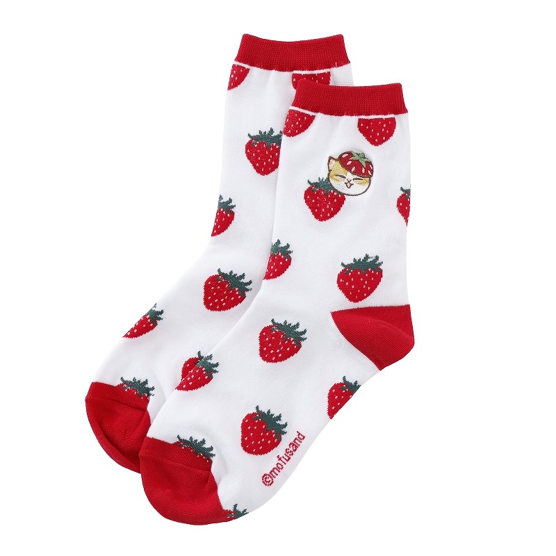 🎀【預訂】 mofusand 草莓🍓系列 White Socks 22-24cm