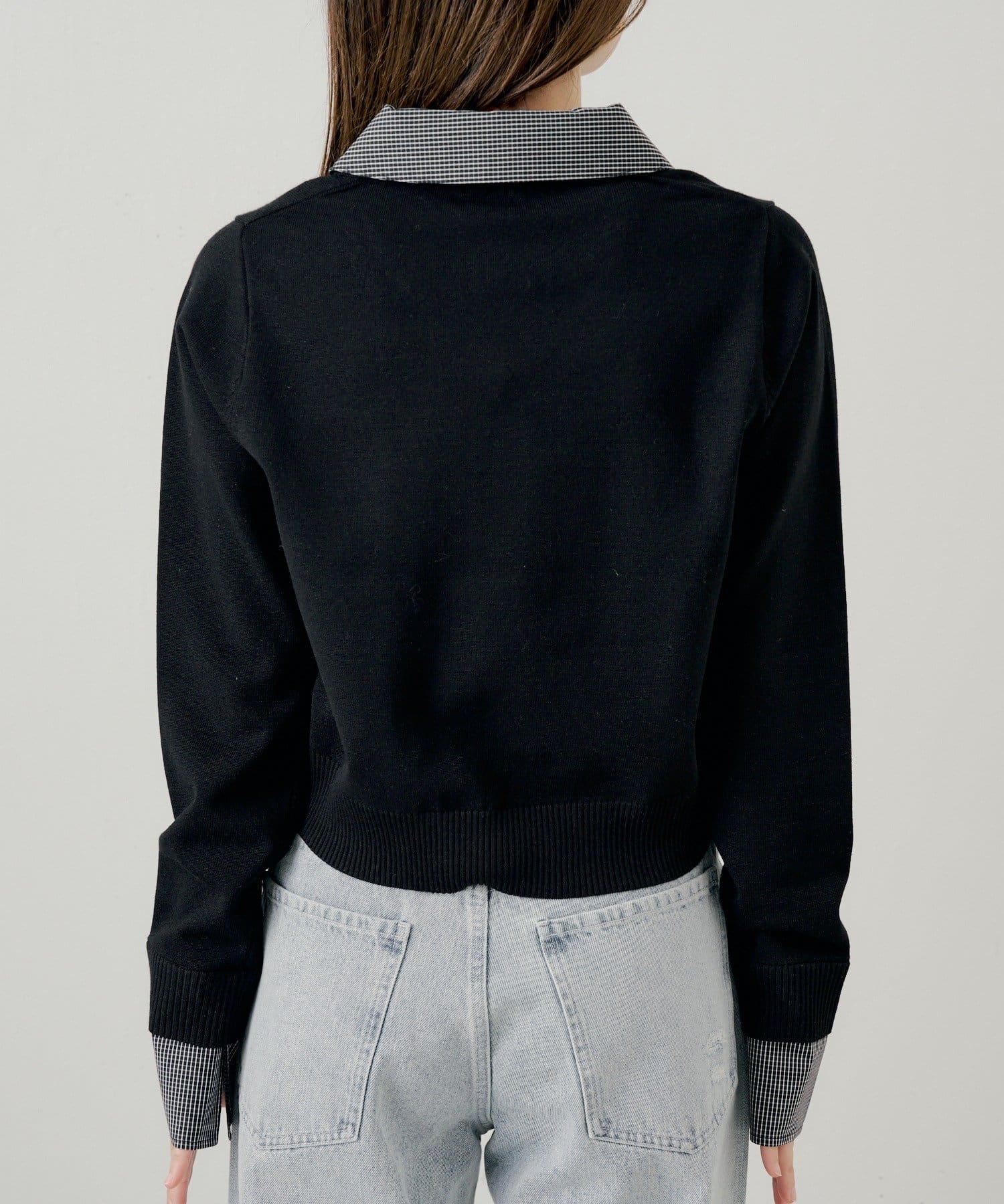 4月連線貨品 - 日本女裝襯衫式V領針織衫