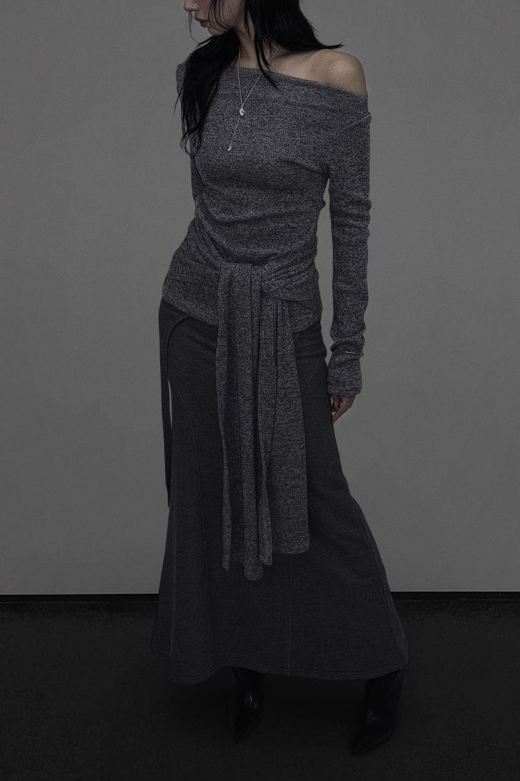 Off-Shoulder Tie-Waist Top