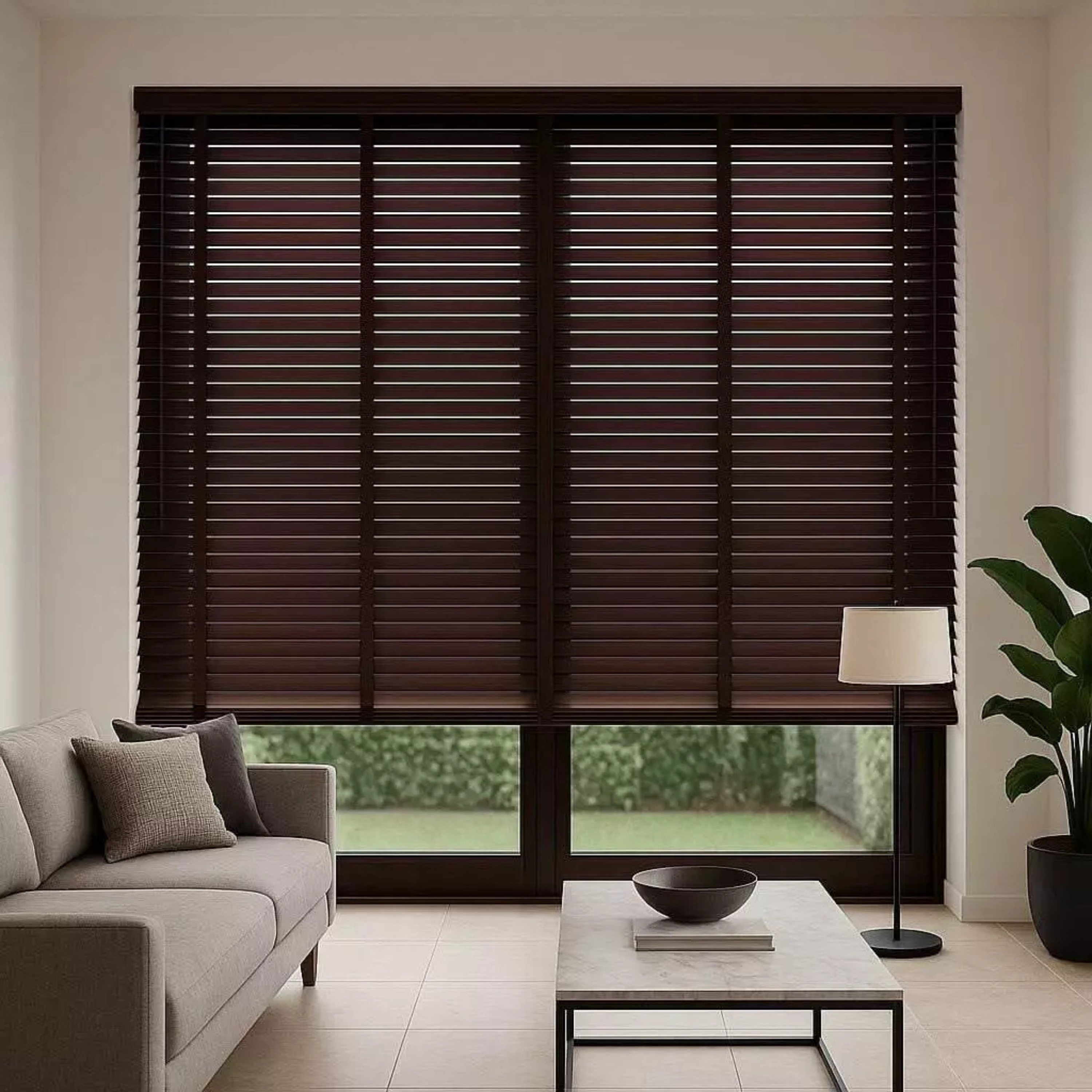 50mm PS Timber Blinds | Custom Made Window Blinds | Waterproof Wood Venetian Blind | Tirai Kayu | Friendly Use