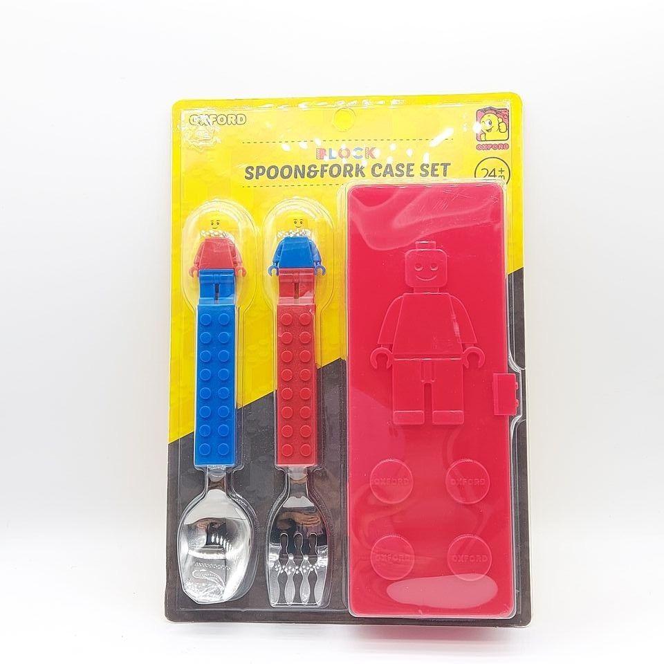 韓國直送🇰🇷 Lego Oxford 樂高積木餐具盒3件套裝 叉+匙 (公仔收納盒)