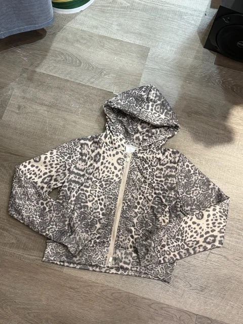 豹紋Crop jacket KR6891