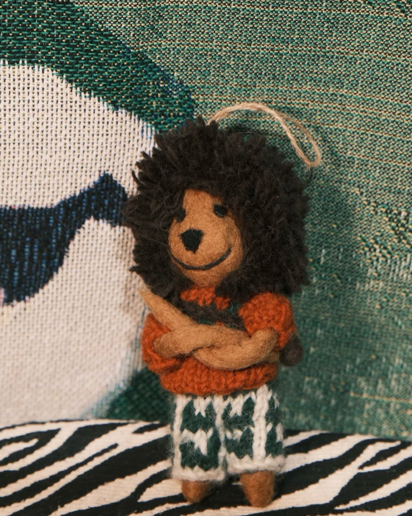 森林系治癒純手工羊毛氈動物掛件