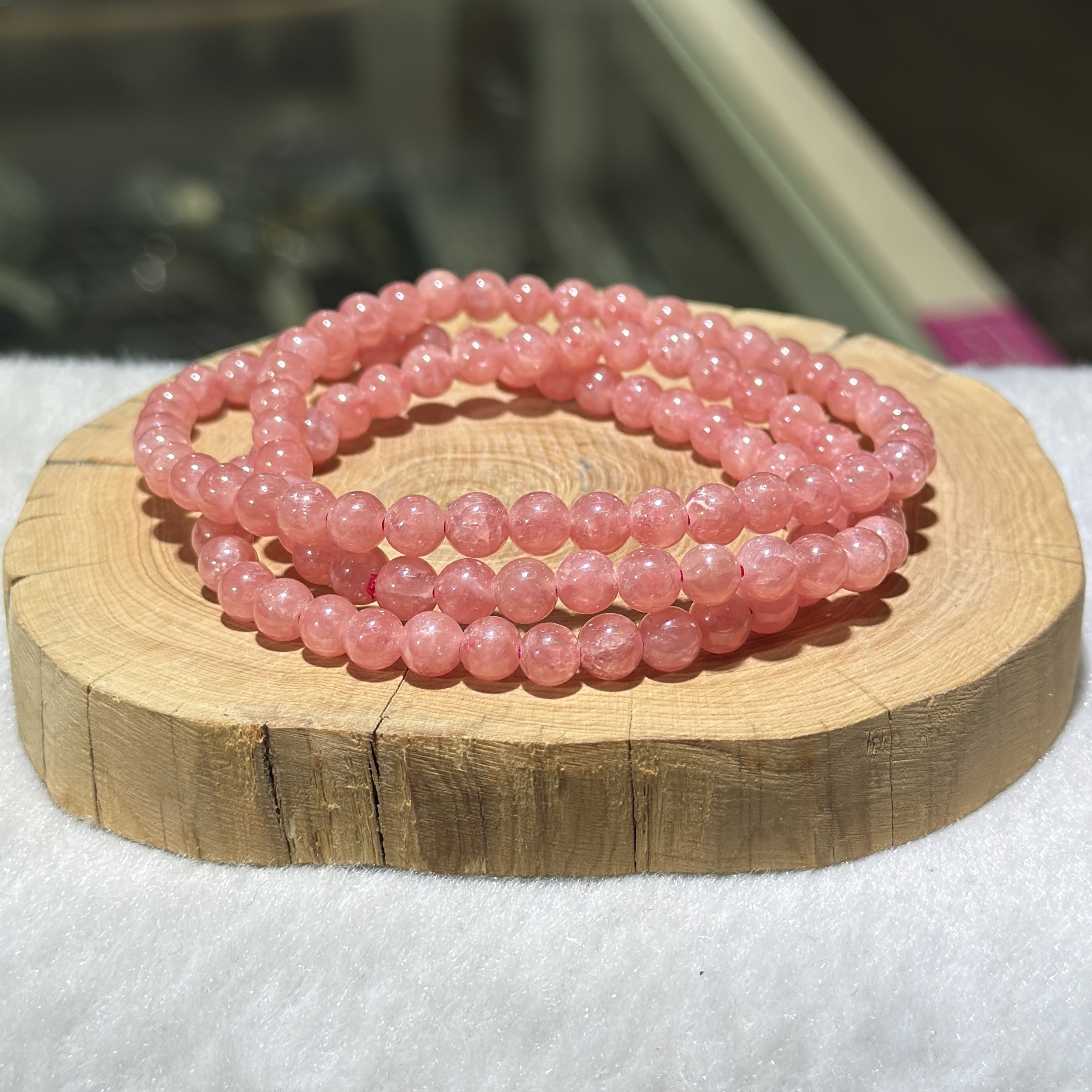 高品✨紅紋石多圈 6 mm +/-