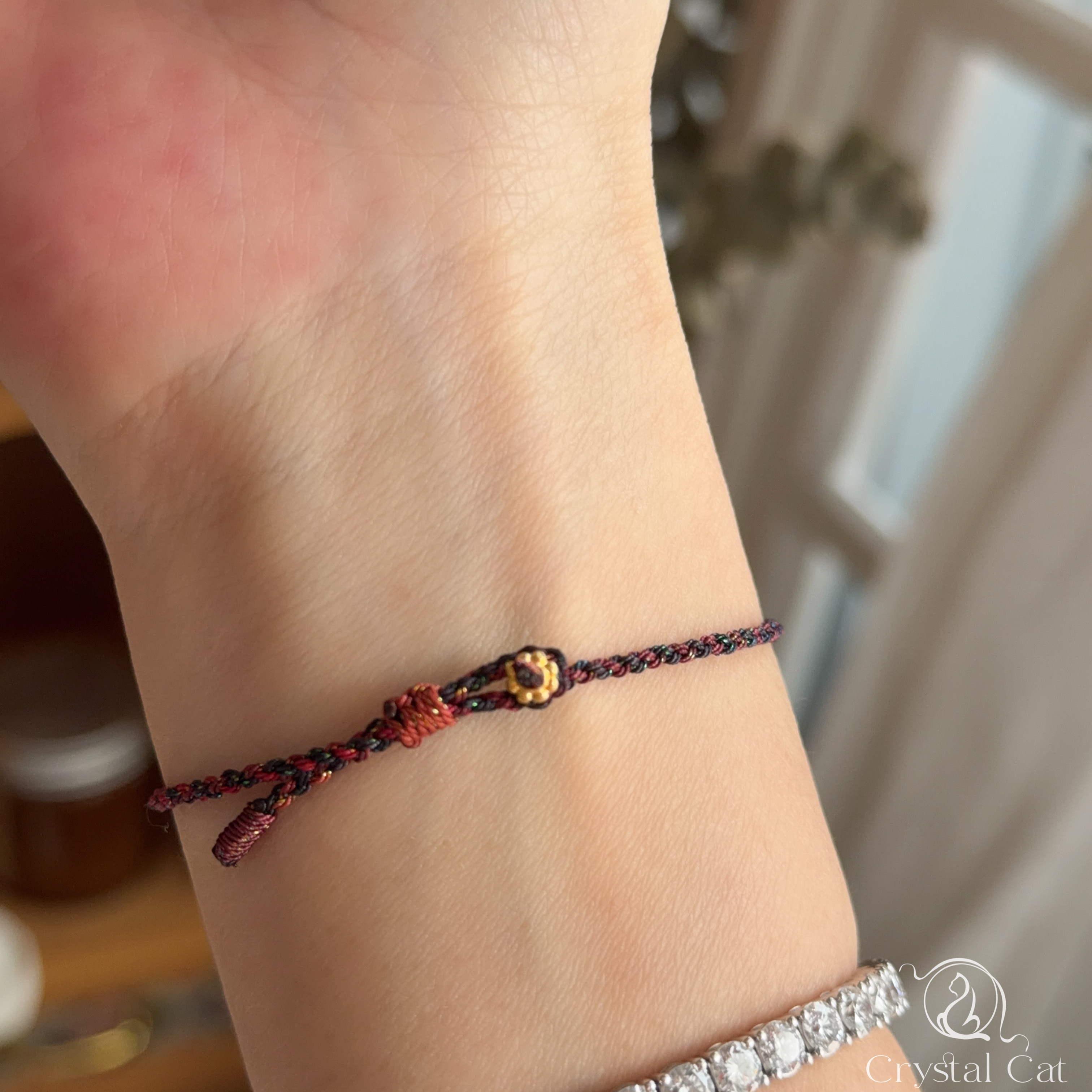 999硬金金珠襯手绳