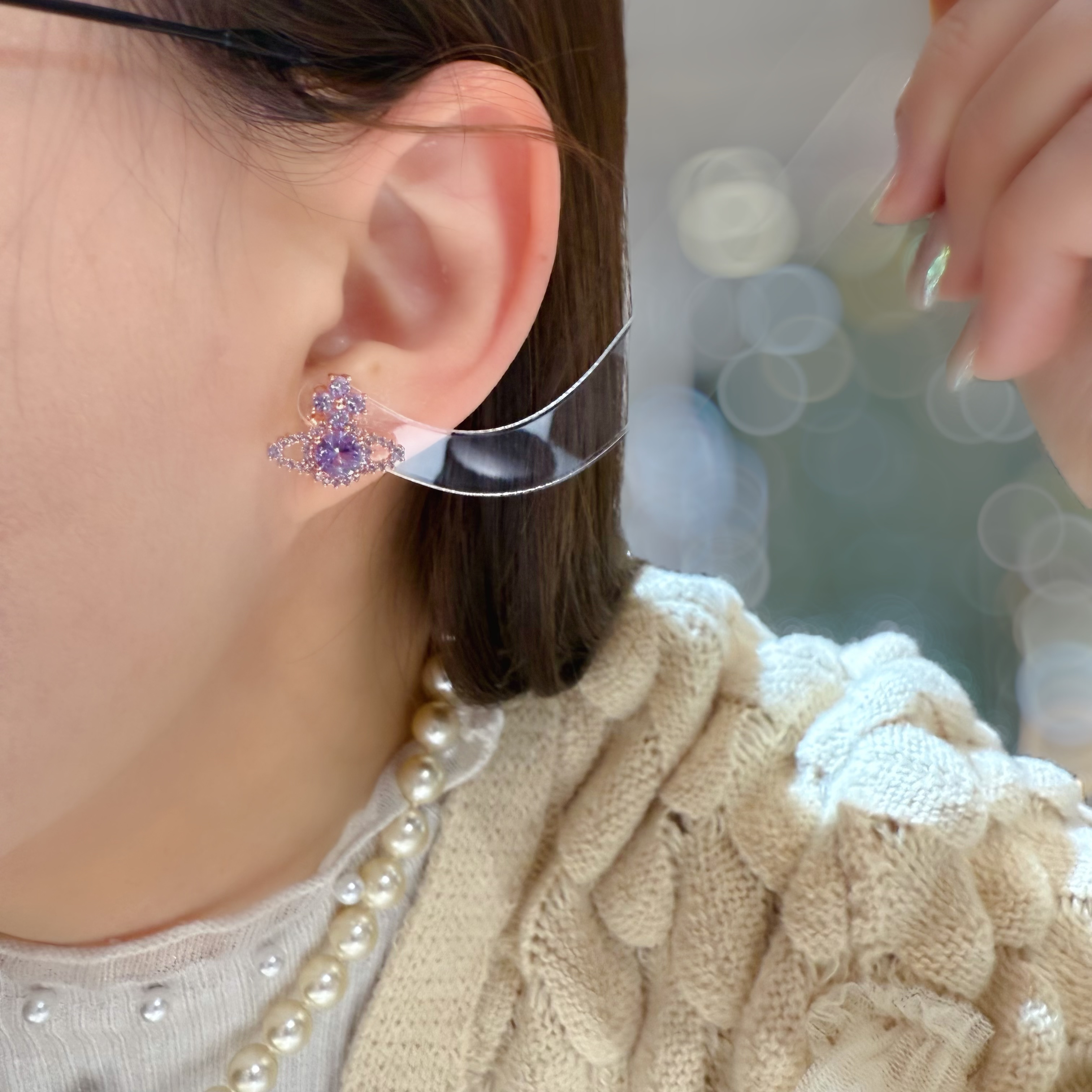 VW Valentina earrings purple/g