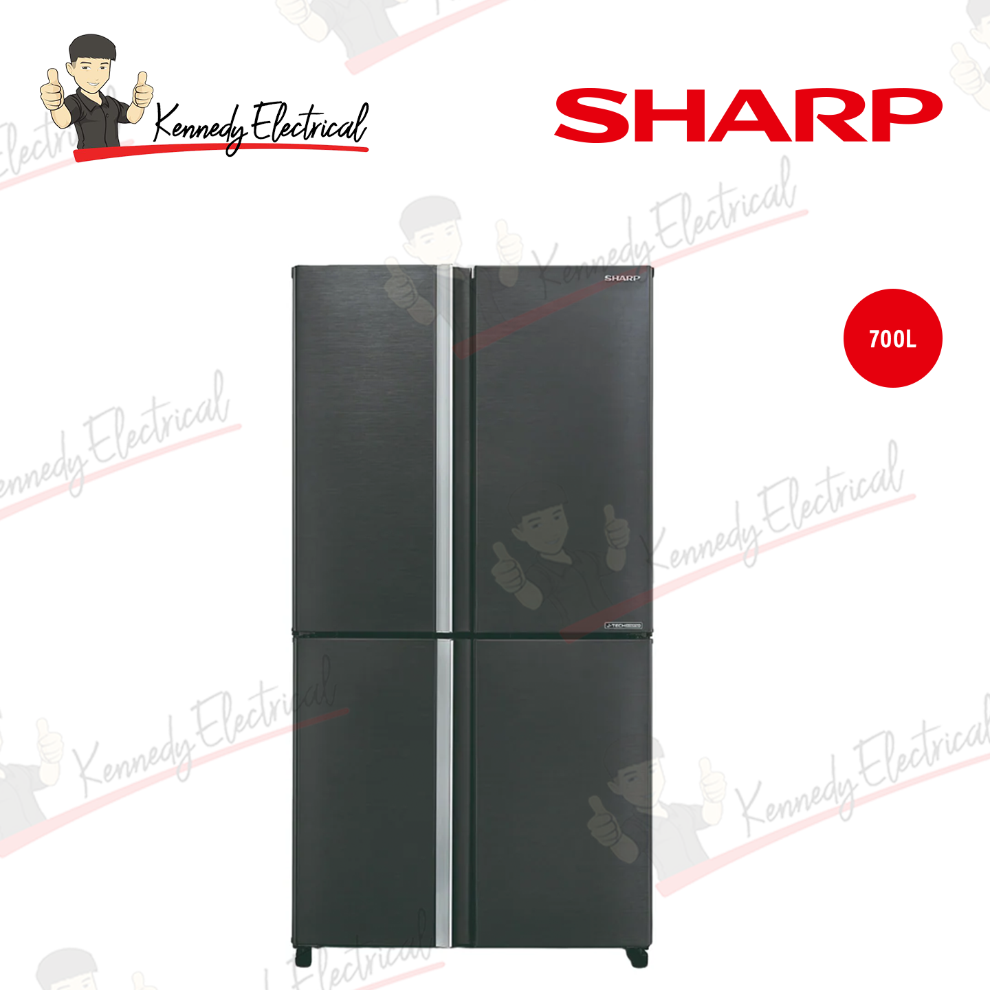Sharp 700L Avance Stainless Steel 4-Door Refrigerator (SJF821VMSS)