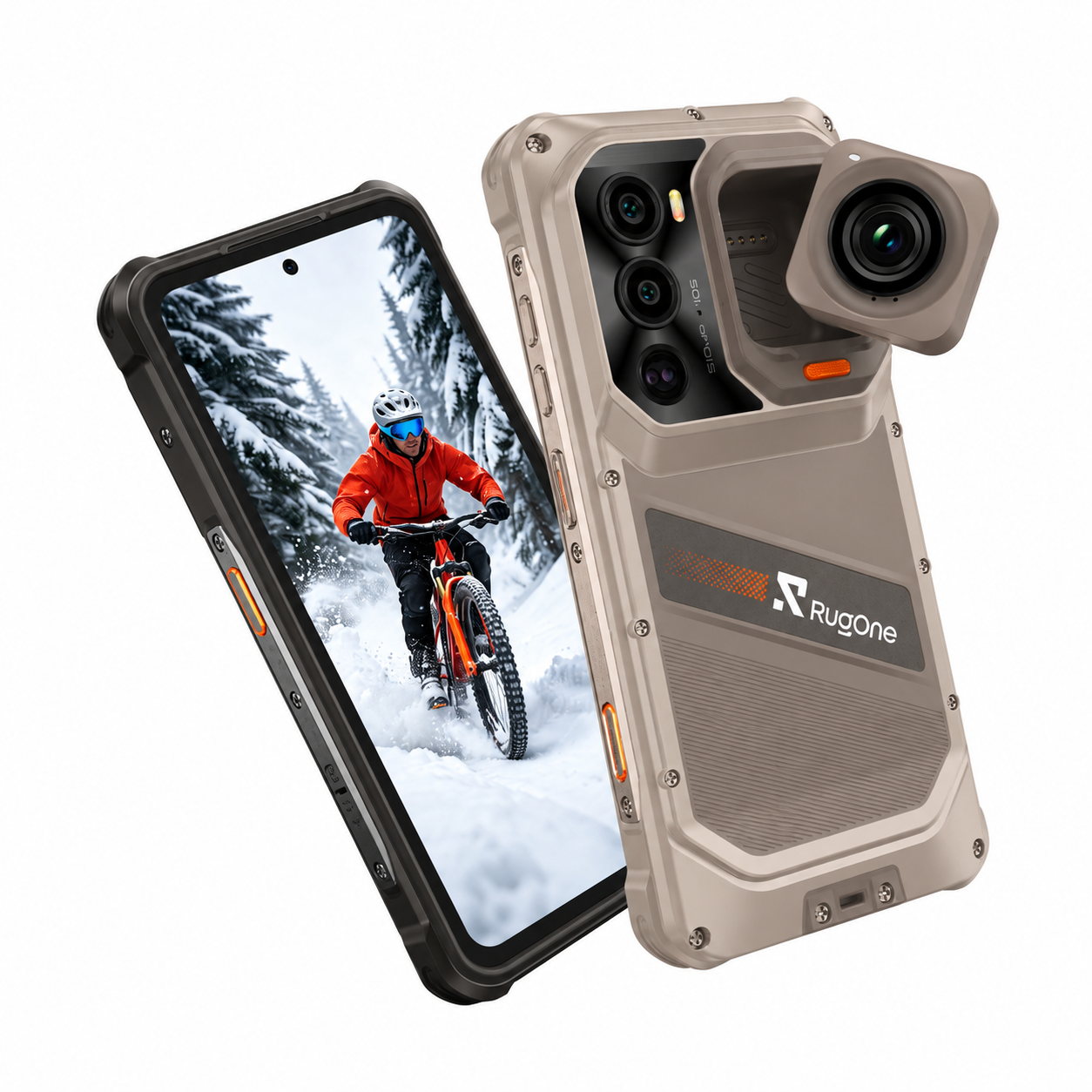 RugOne Xsnap 7 Pro 5G | 6.67吋 AMOLED 120Hz 9300mAh 可拆卸運動相機 夜視 無線充電 WiFi6E eSIM 三防手機