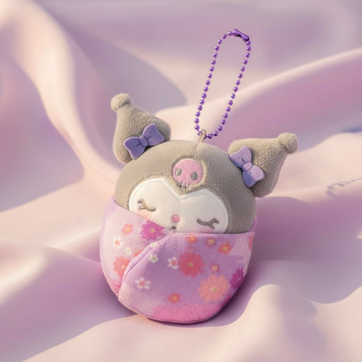 Sanrio - 公仔掛飾 (和式嬰兒Kuromi款)