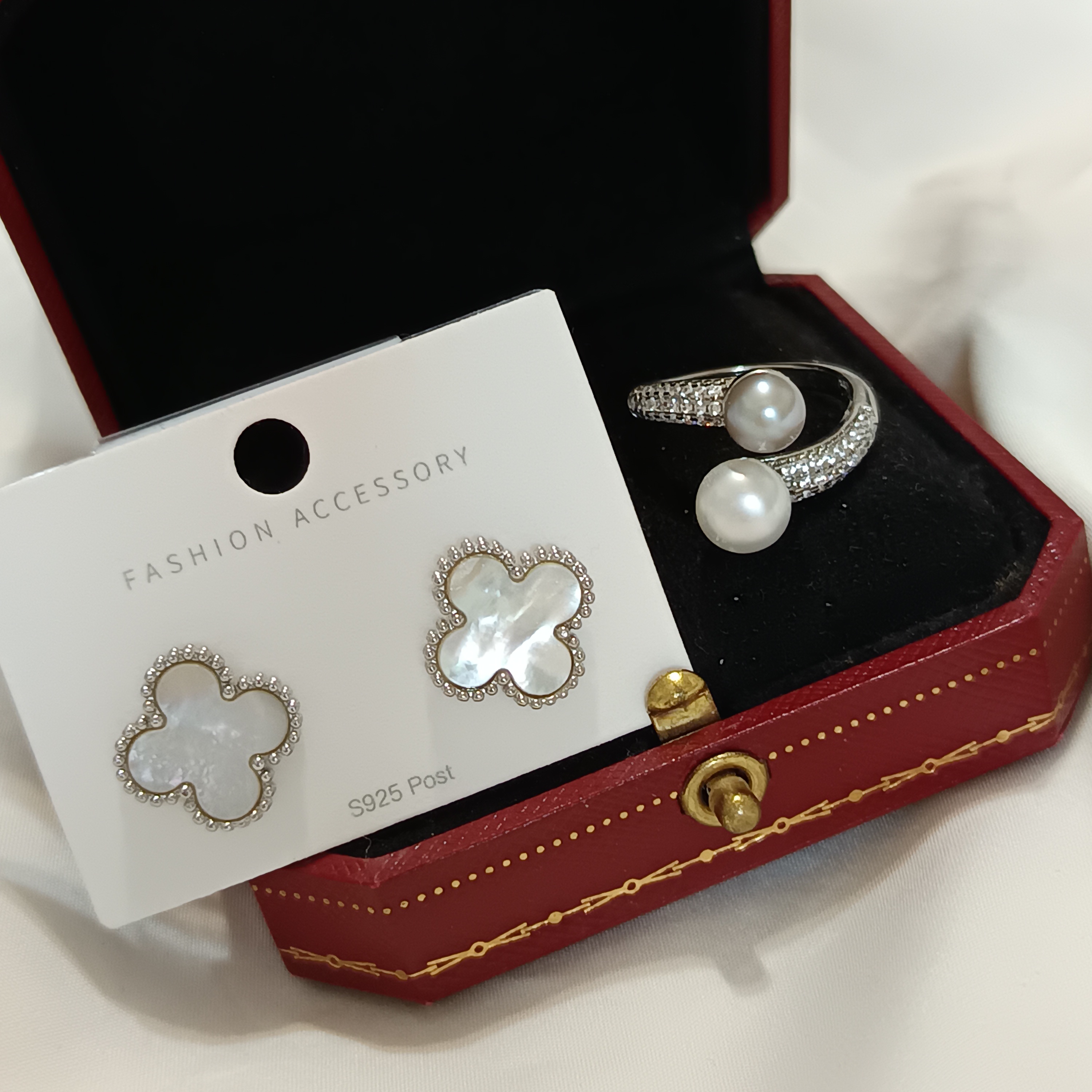 🎉年末虧本清倉‼️淡水珍珠戒指2件套C