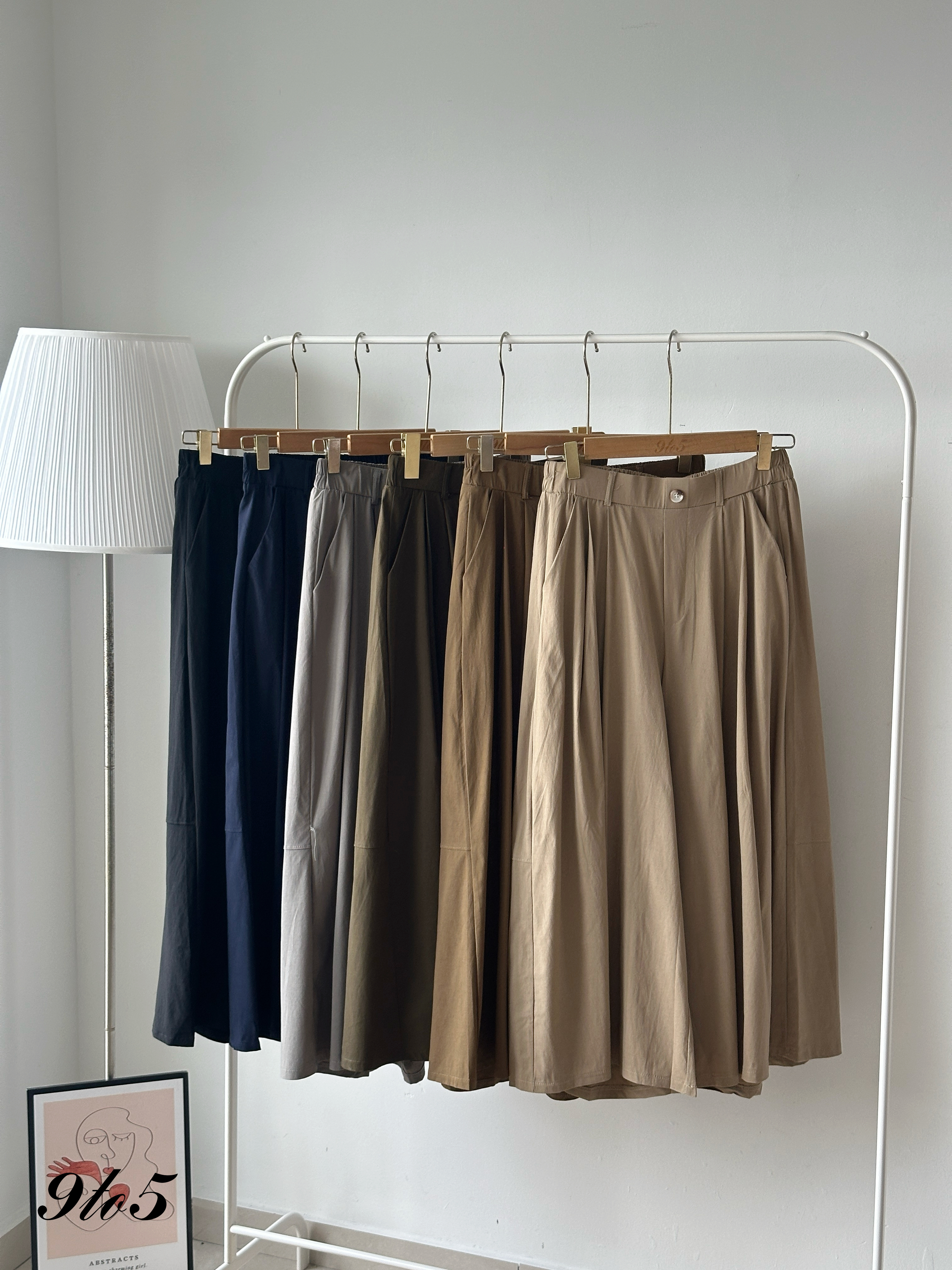 S1902 Wide Leg Long Pants - 6 Colors 