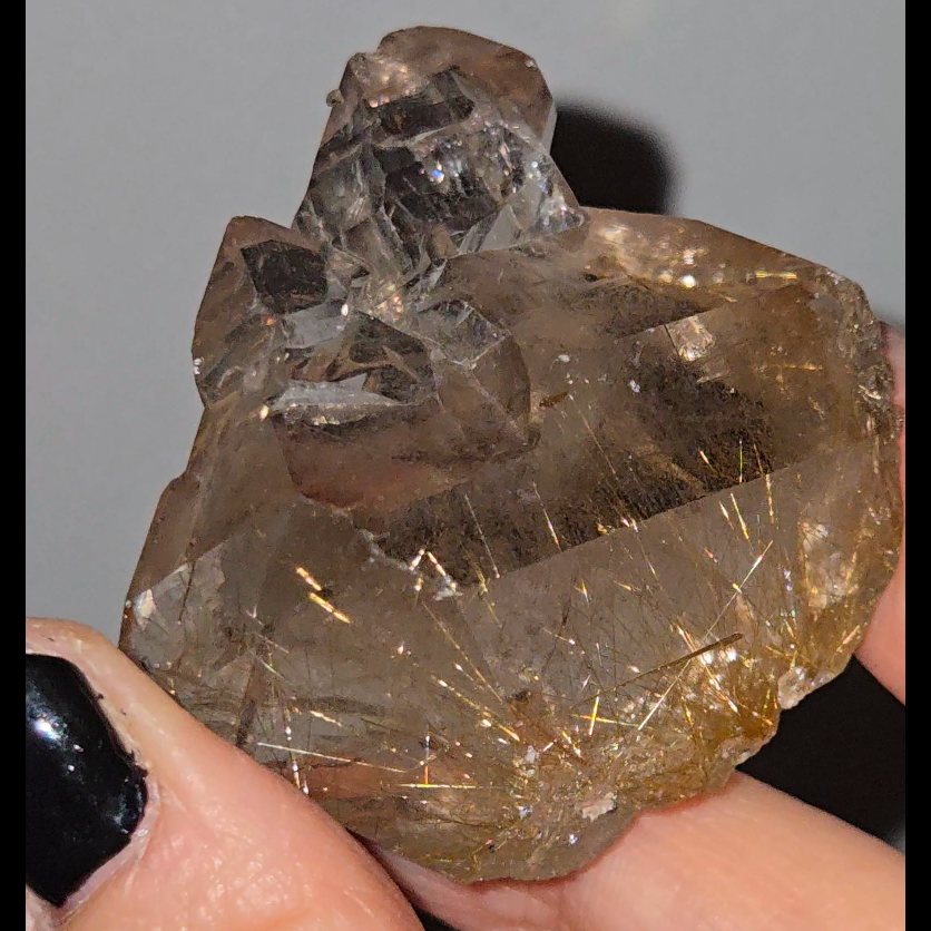 Golden rutilated quartz with elestial formations - RT1439
