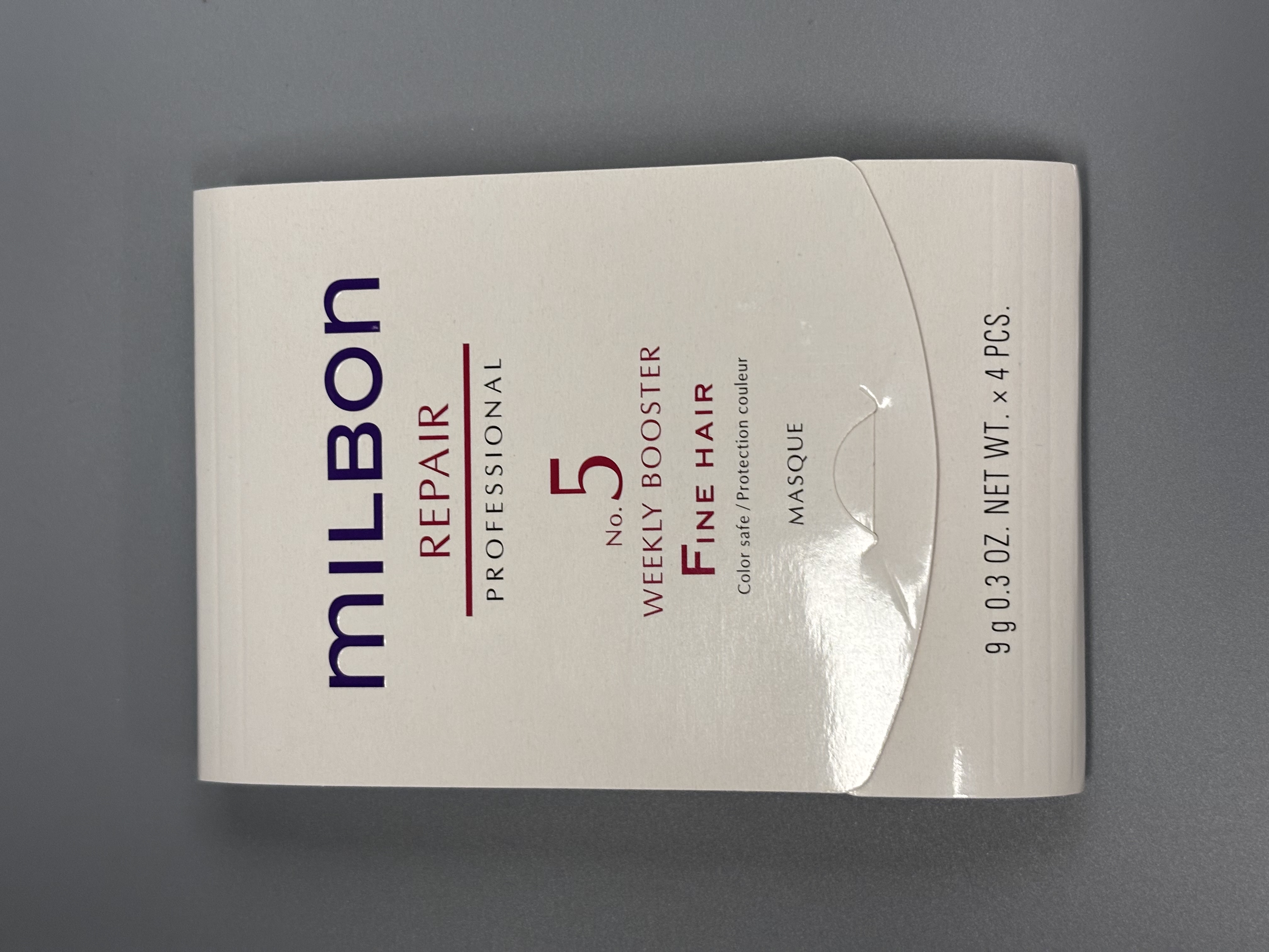 Milbon Repair No 5 Weekly Booster Coarse Hair Masque 粗頭髮修護護髮膜 9gx4