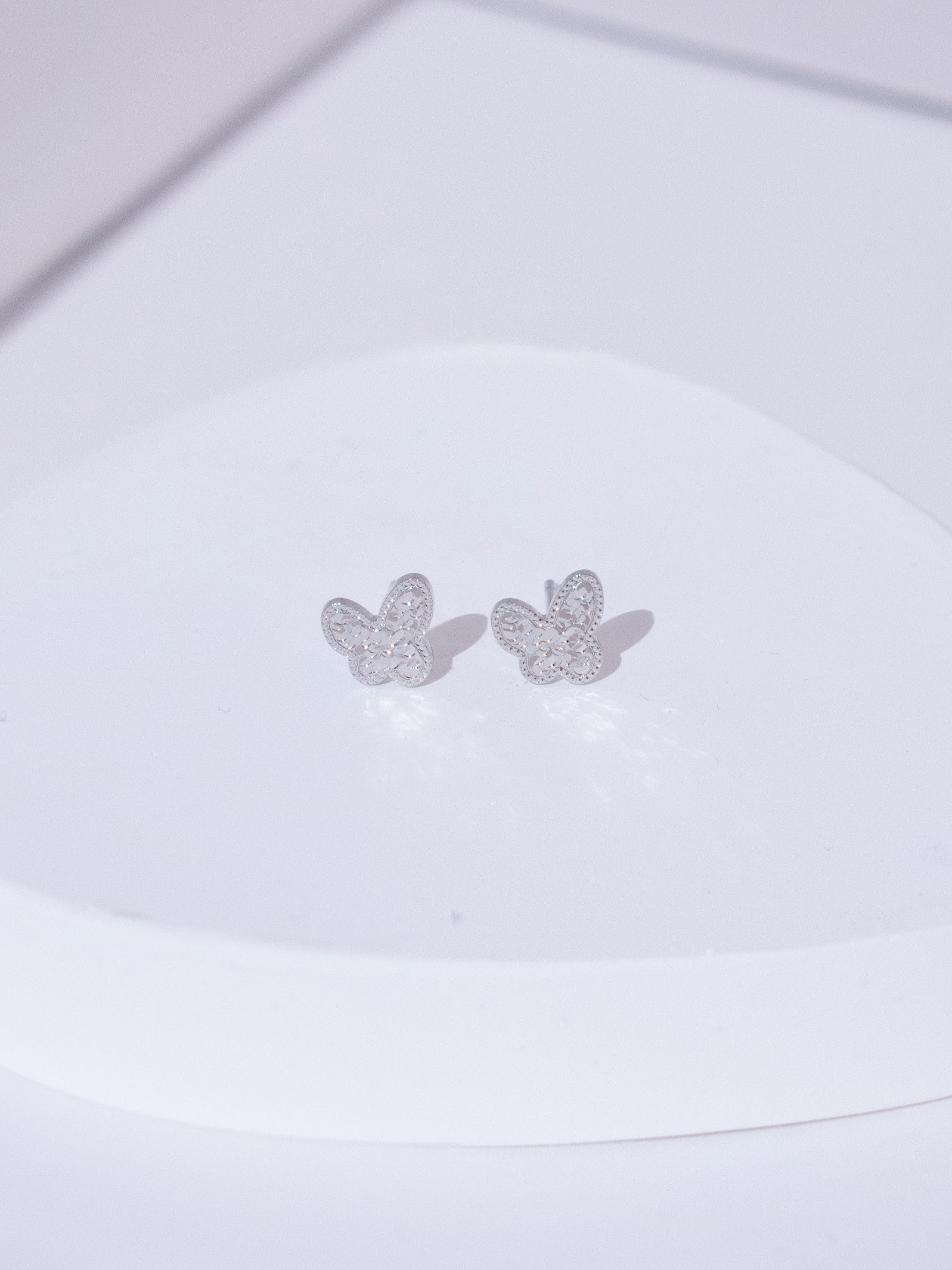 Textured Butterfly Stud Earrings