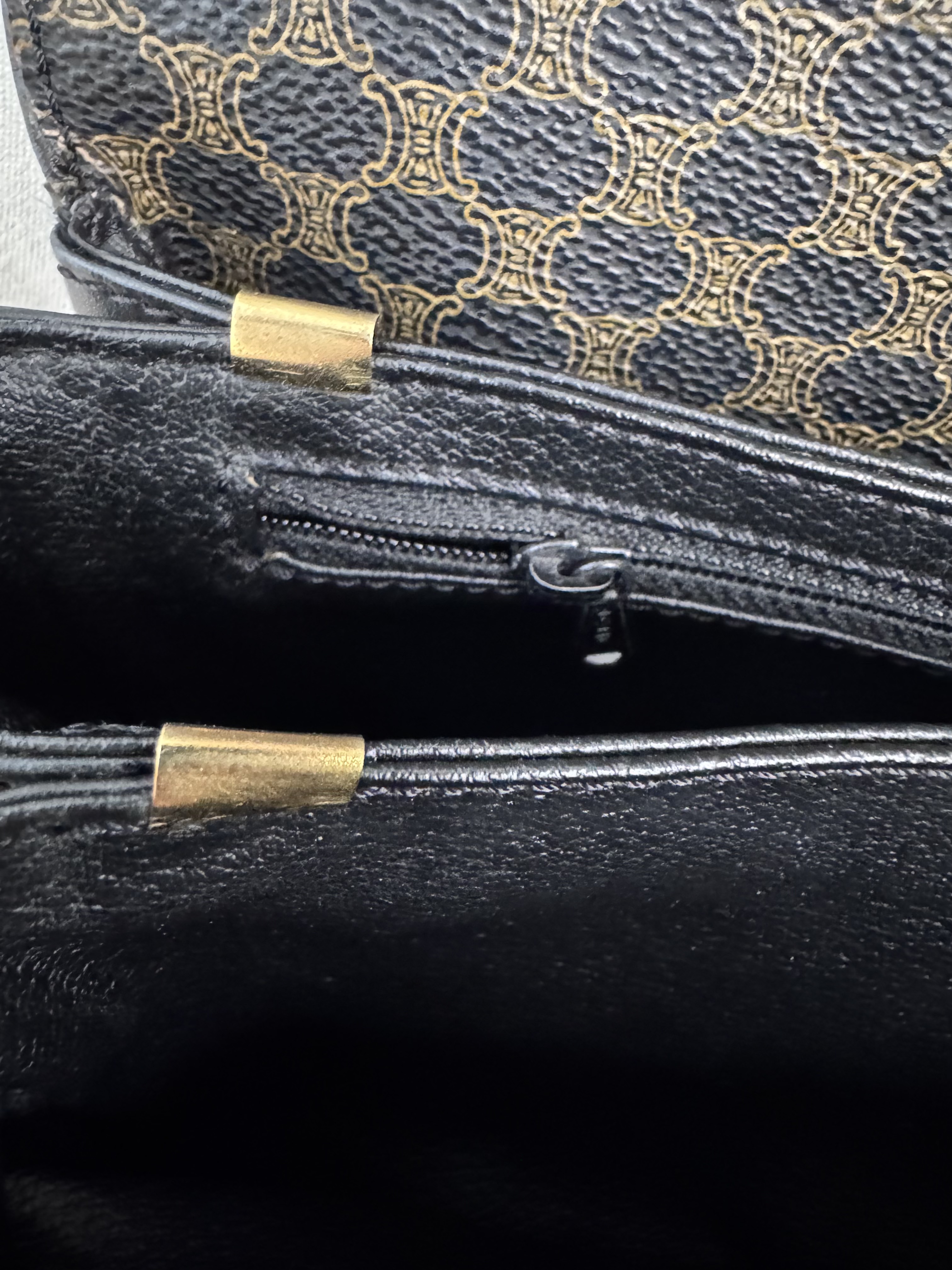 Celine Black Macadam Shoulder Bag
