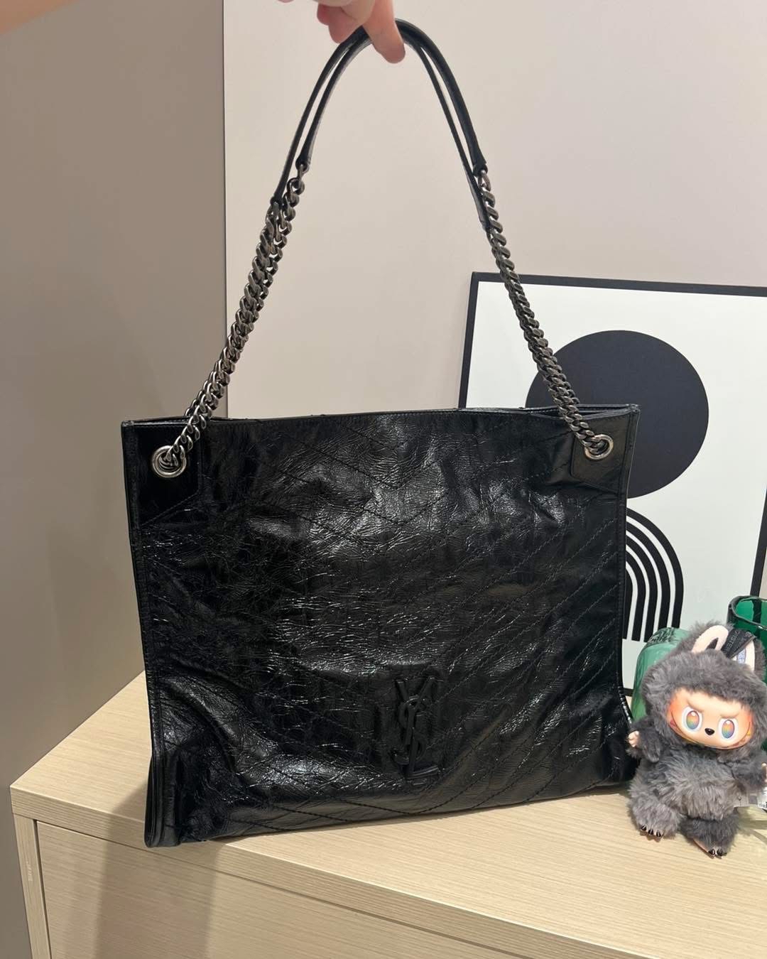 Ysl Niki shopping tote calfskin 100%Authentic, 98%new ✅ certificate ✅dust bag 