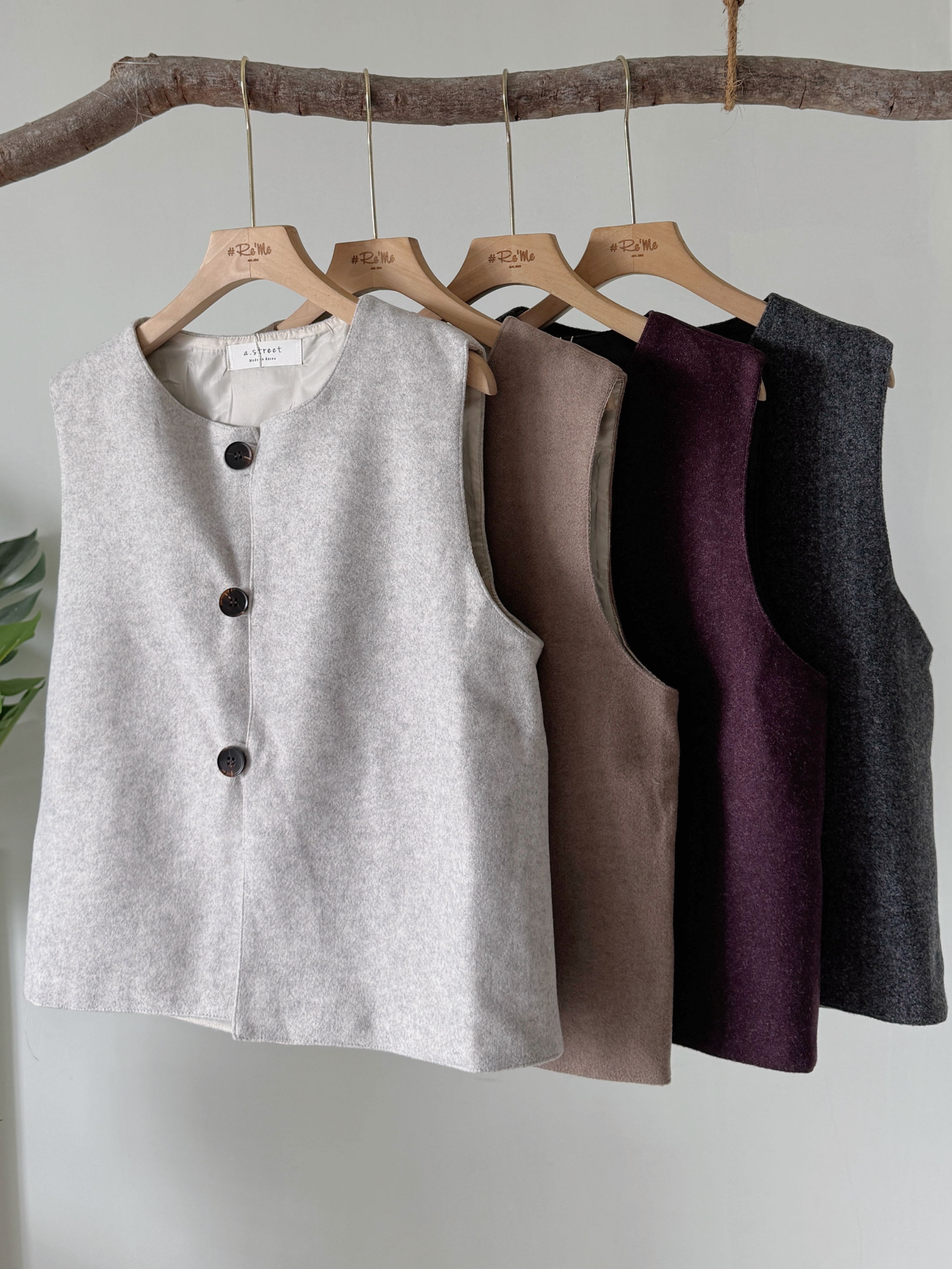 毛呢简约气质马甲外套