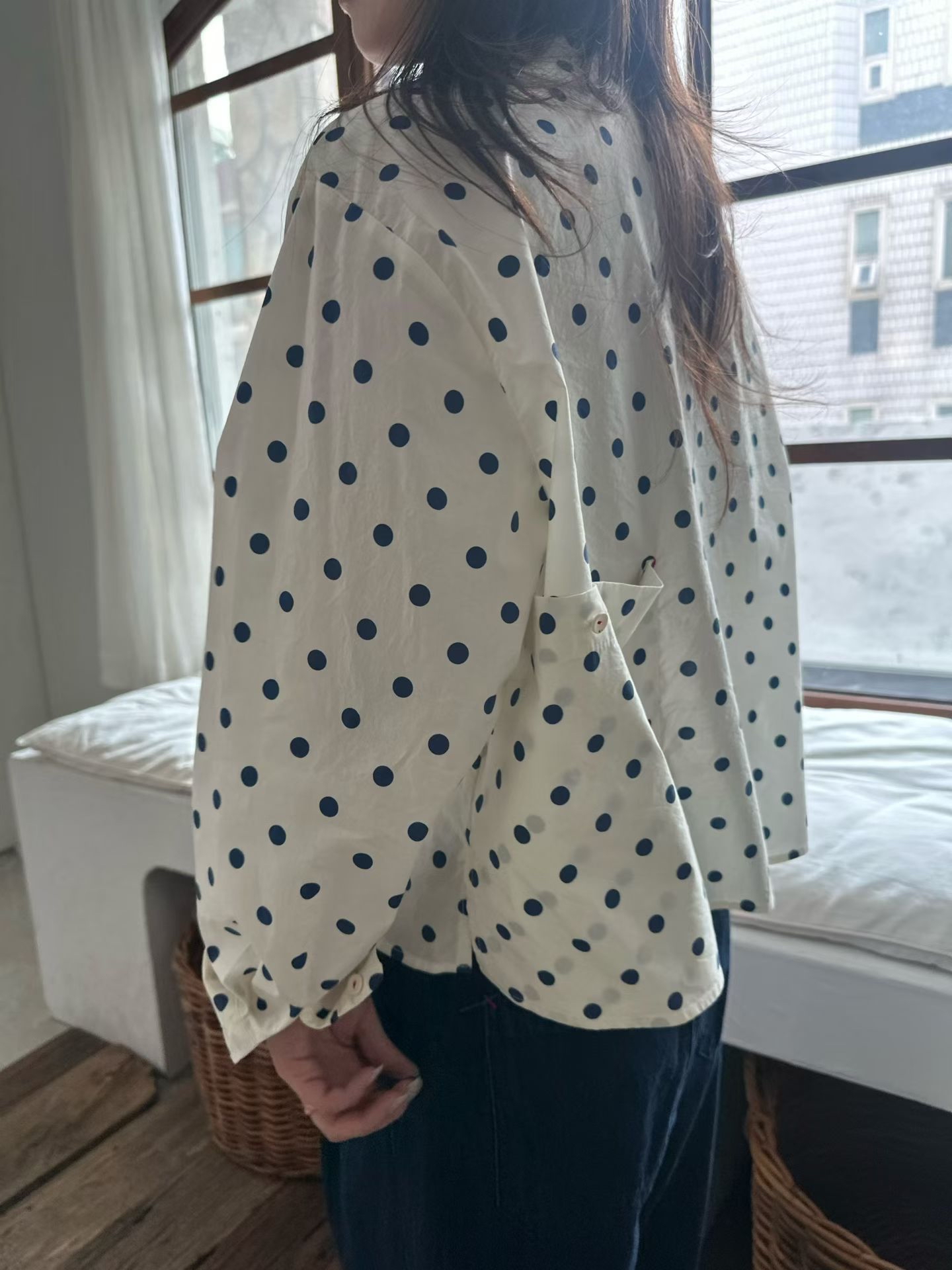 AT OY 前後袋圓點恤