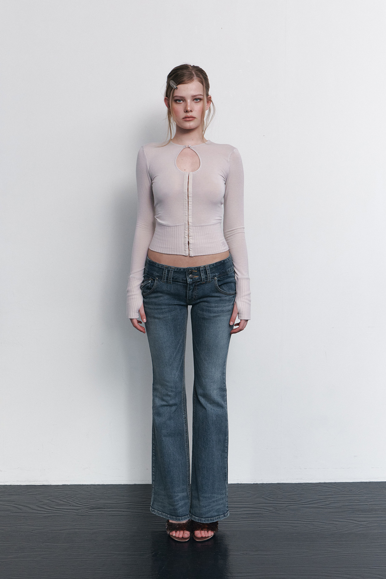 pleaseNOFOLLOW - Ollie Hooked Cardigan (Pale Pink)