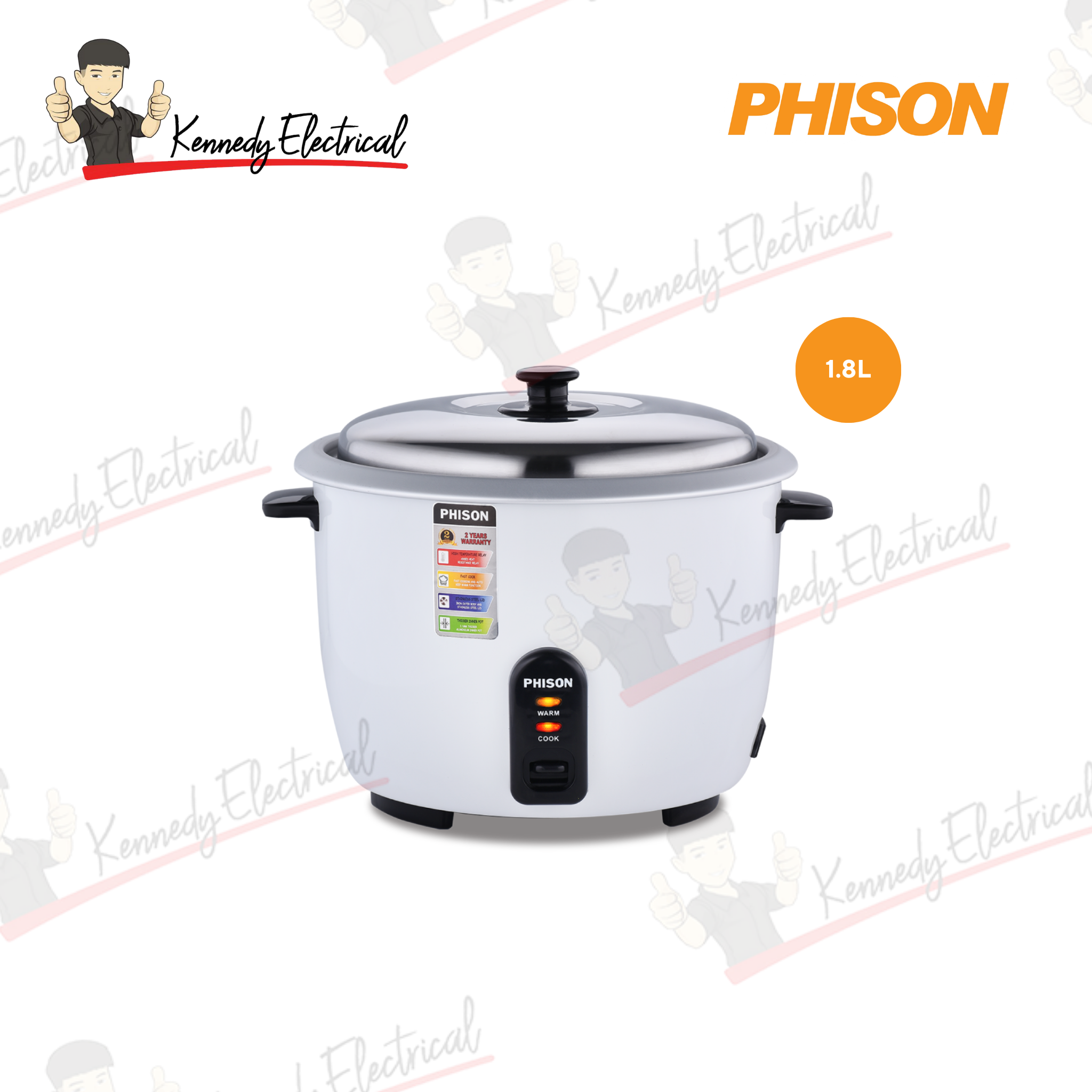 Phison 1.8L Conventional Rice Cooker PRC-8318