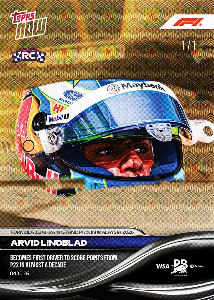 Arvid Lindblad RC - 2026 F1 Topps NOW® #66 Bahrain GP in Malaysia P22追分卡【團購】