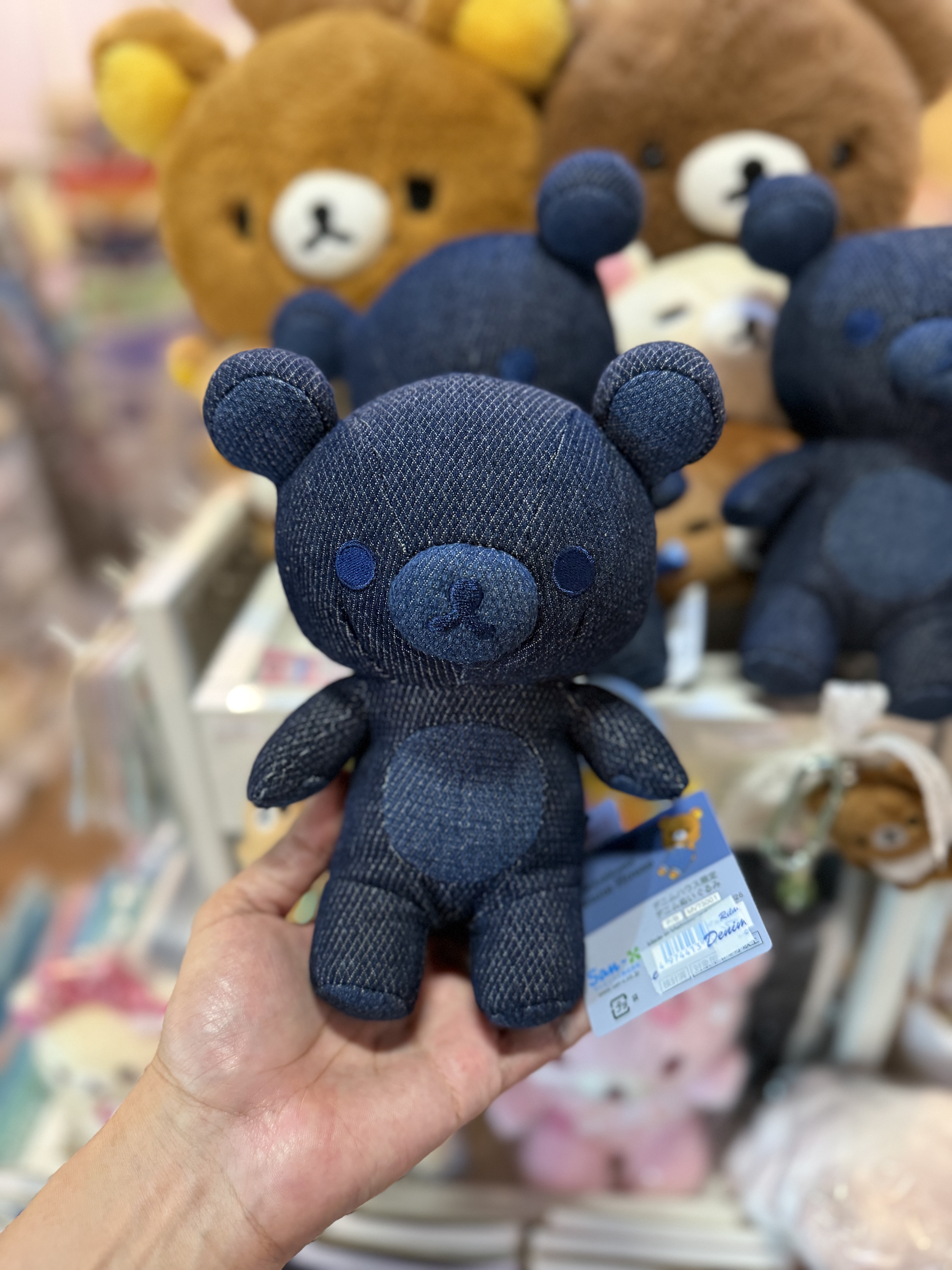 《現貨》全新日本倉敷/輕井澤店限定 牛仔布材質Rilakkuma 公仔