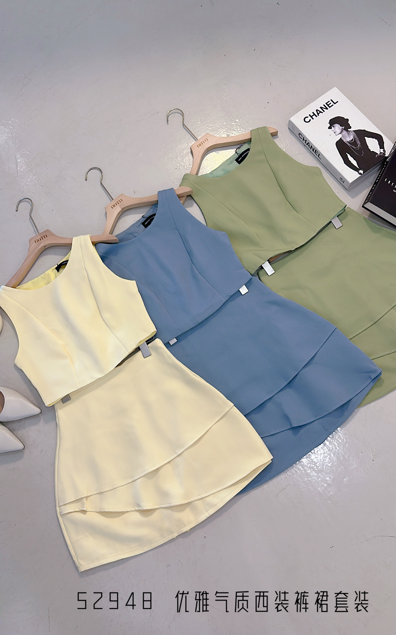 52984 CASUAL SKIRTPANT SET 西装裤裙套装