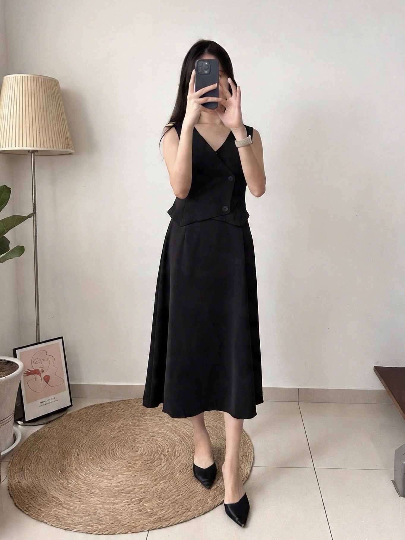 D2336 Fake Two-Piece Dress - 3 Colors