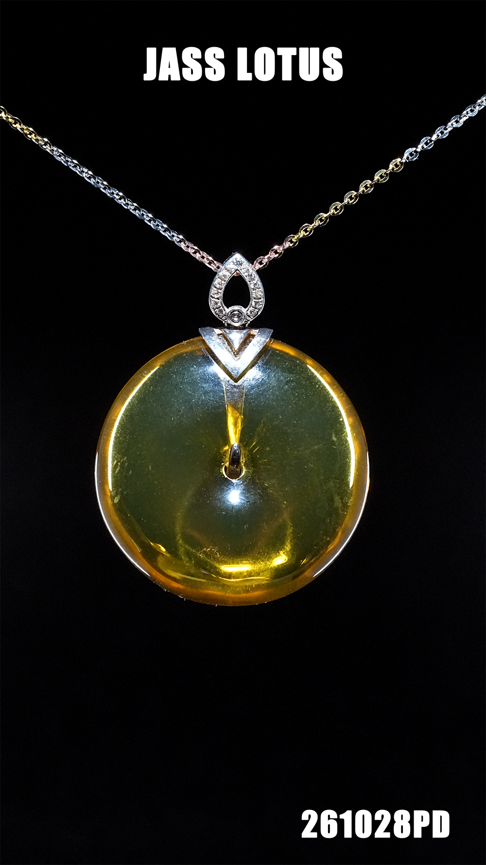 緬甸天然琥珀淨水高藍珀平安扣吊墜 