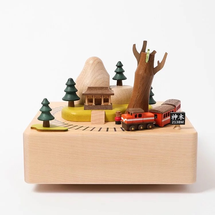 📦訂購 台灣代購 Wooderful life【阿里山火車】木製城市音樂盒