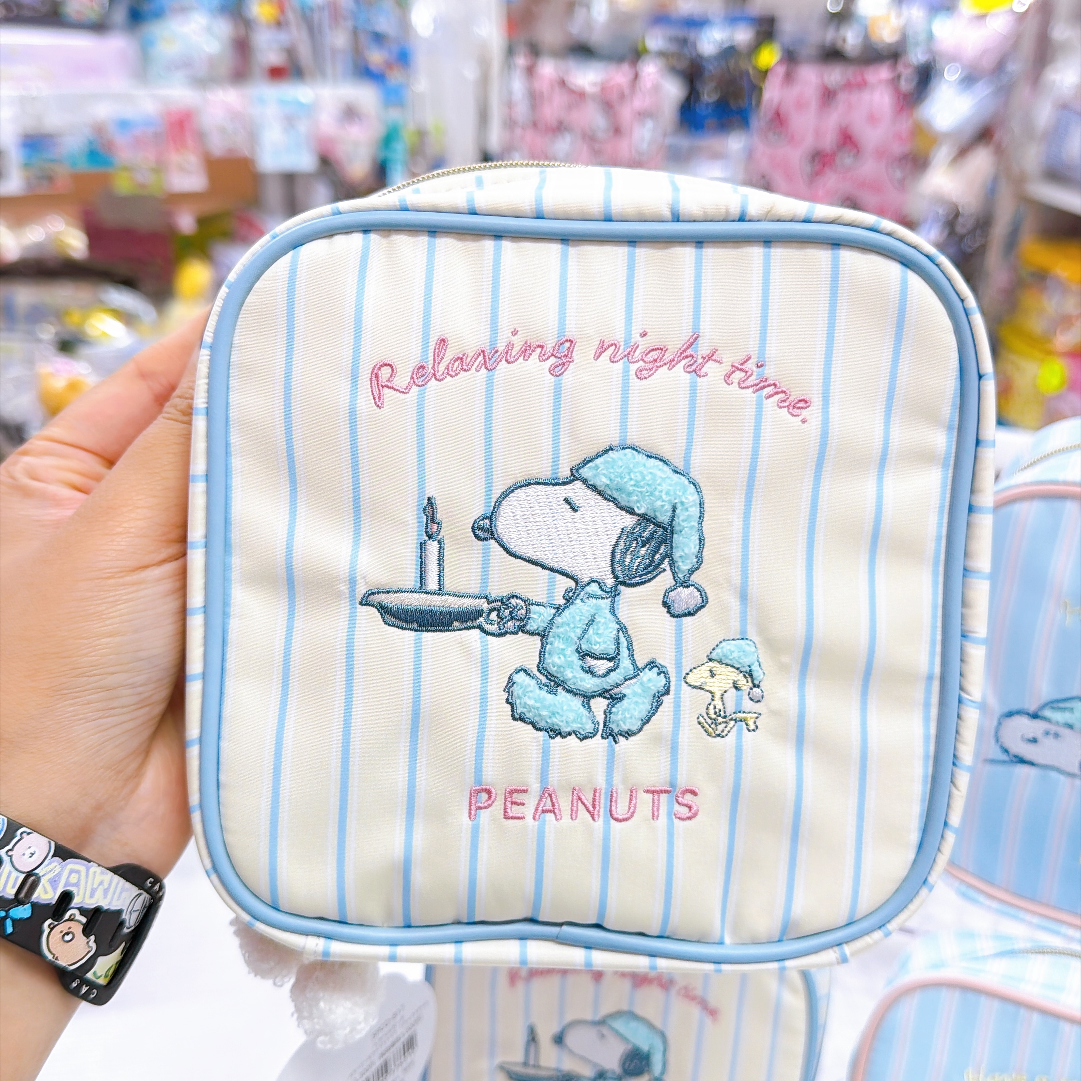日本直送Snoopy Olaf新款瞓覺系列 正方形化妝包