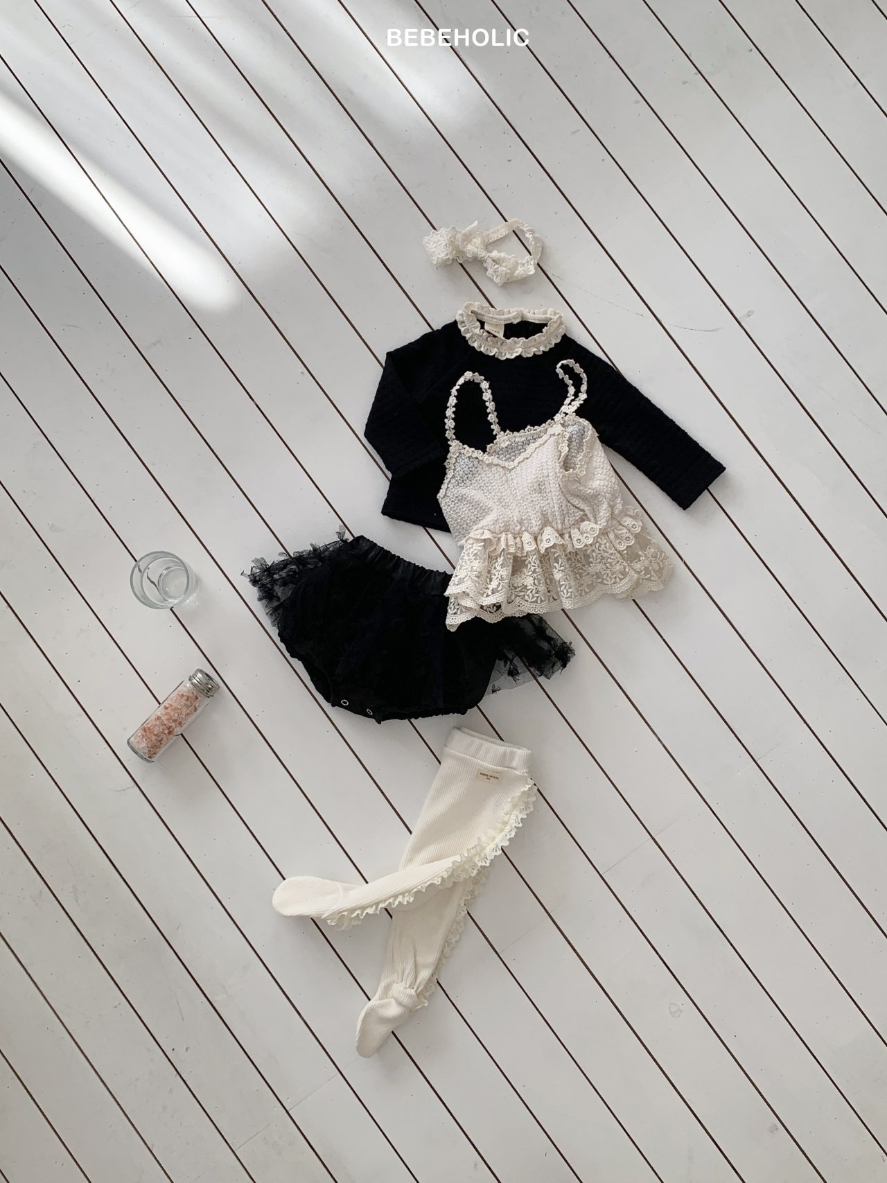 🌸預訂 韓國直送🌸🇰🇷BEBEHOLIC兩色花朵紗裙燈籠褲