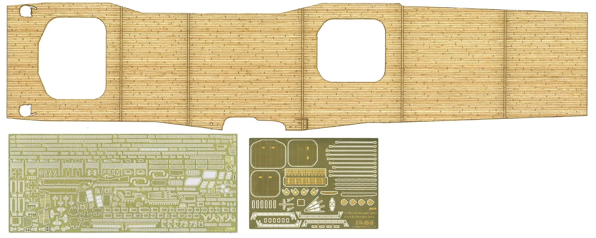 1/700 Japanese aircraft carrier Hiryu Full Hull Model Special Edition (with Etched Parts And Wooden Deck Stickers)
