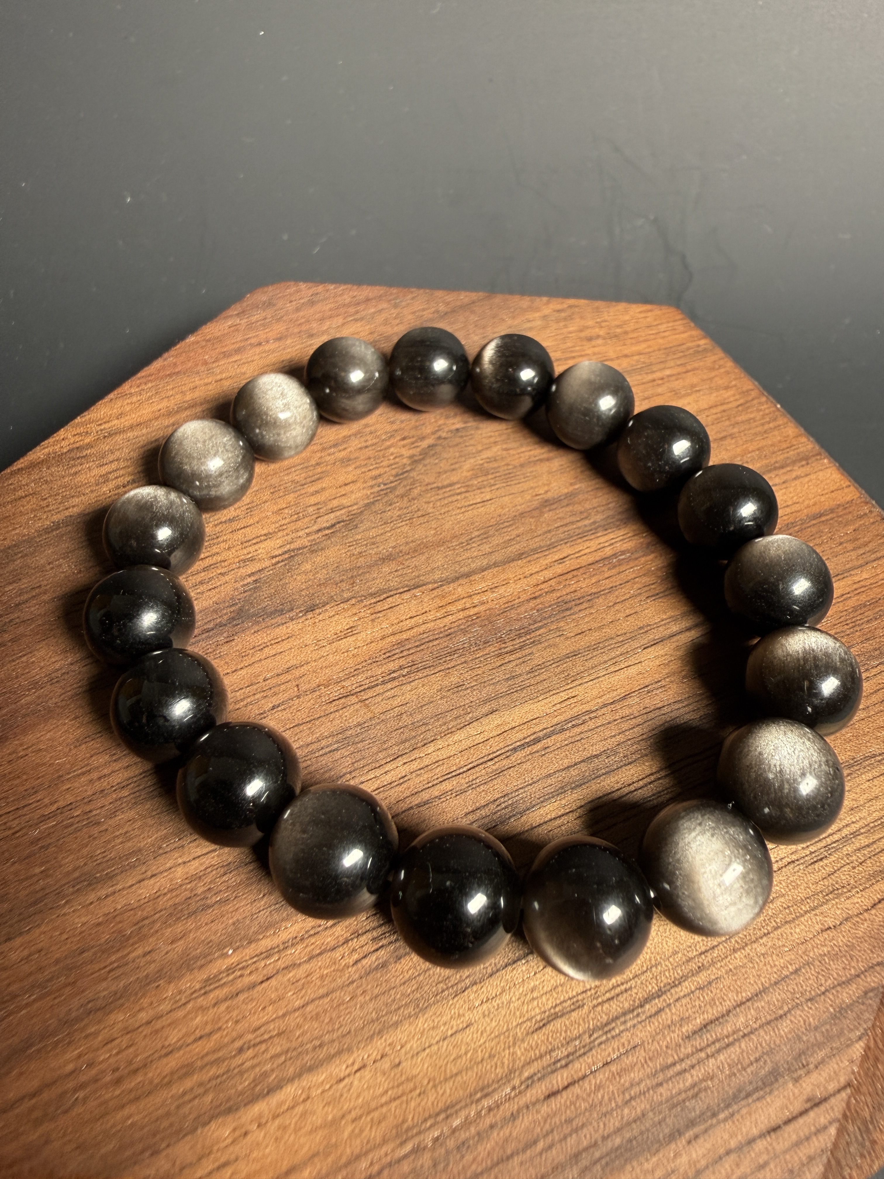 銀曜石手串 (10mm) (option 1)