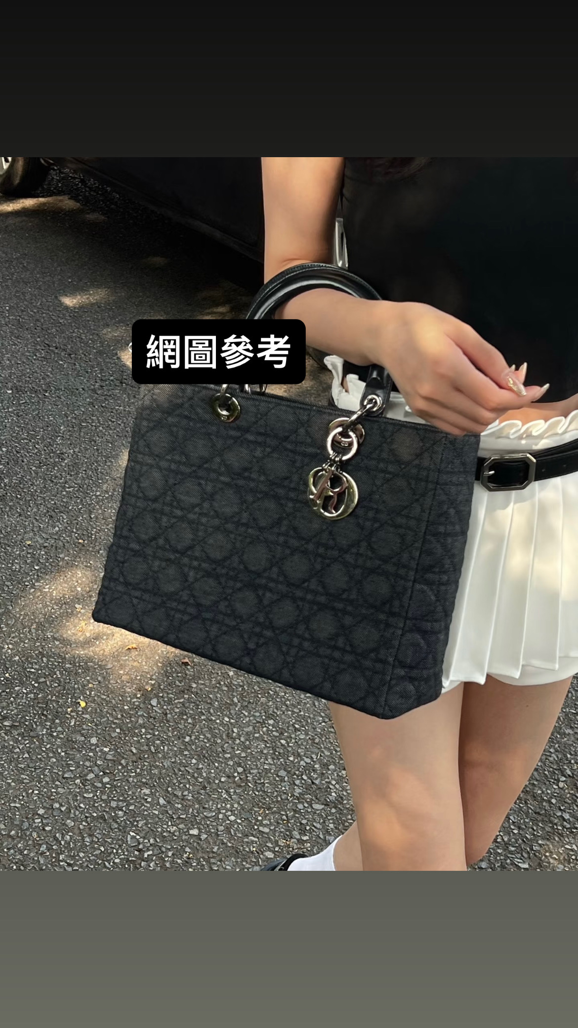 Dior lady dior denim 2way navy L size