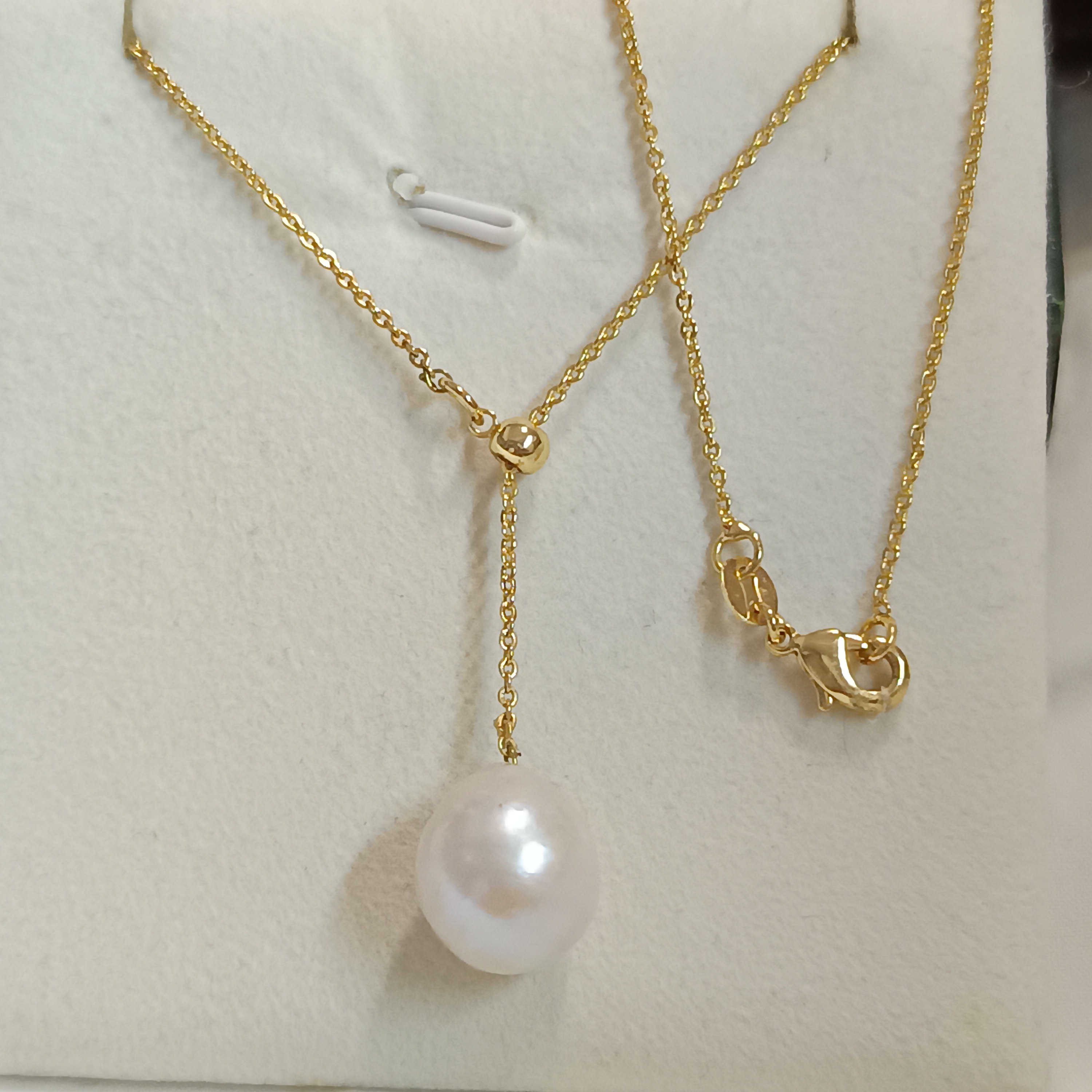 🎉特惠孤品‼️淡水巴洛克水滴形珍珠注金Y字鍊