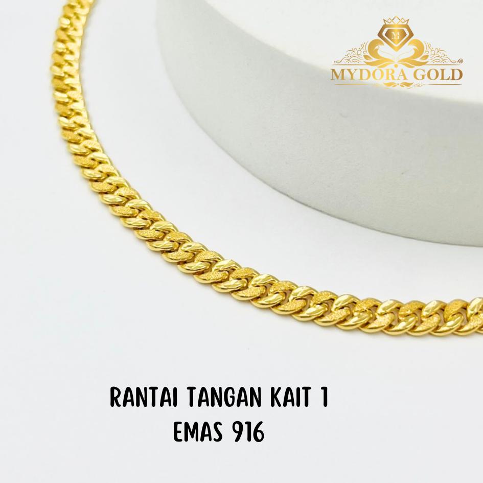 MYDORA Rantai Tangan Kait 1 l EMAS 916/22K