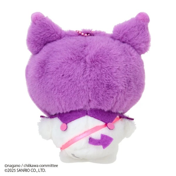 Chiikawa × Sanrio 聯名限定毛公仔掛飾 Kuromi x  飛鼠 小桃 玩具擺件