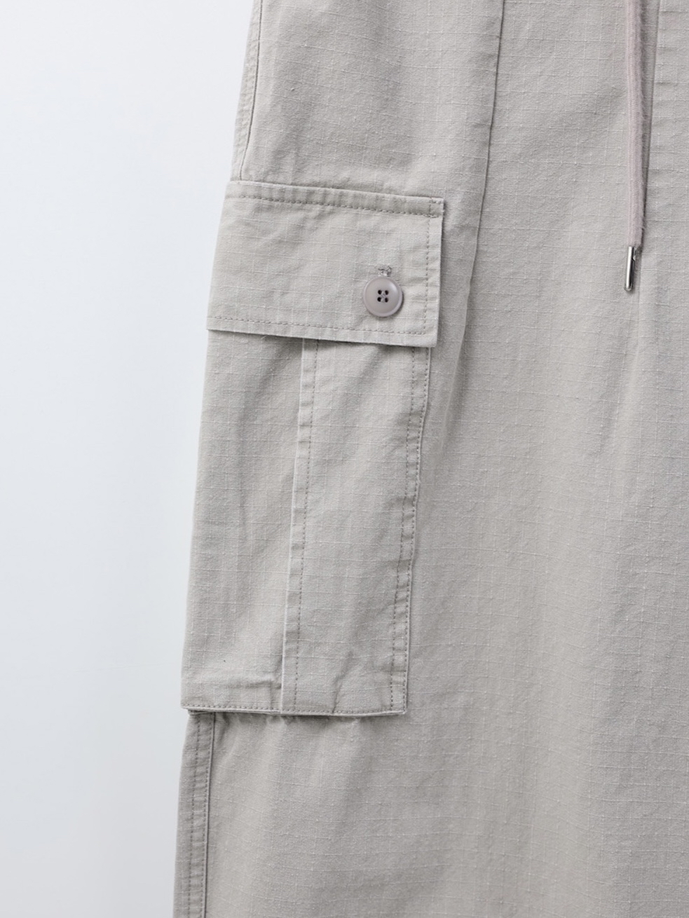 Drawstring Cotton Cargo Pants
