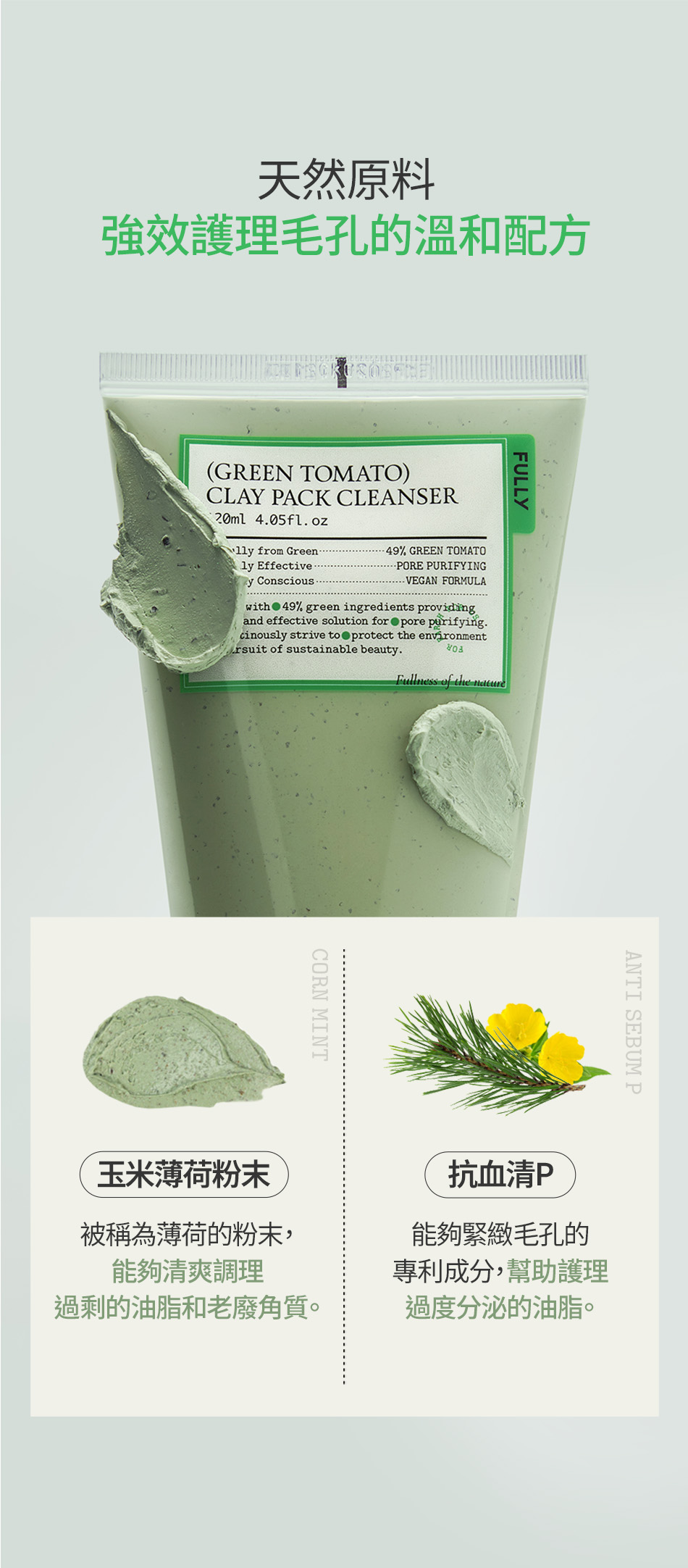 FULLY 綠番茄潔面泥膜 GREEN TOMATO CLEANSER 120ML [預計9月中出貨]