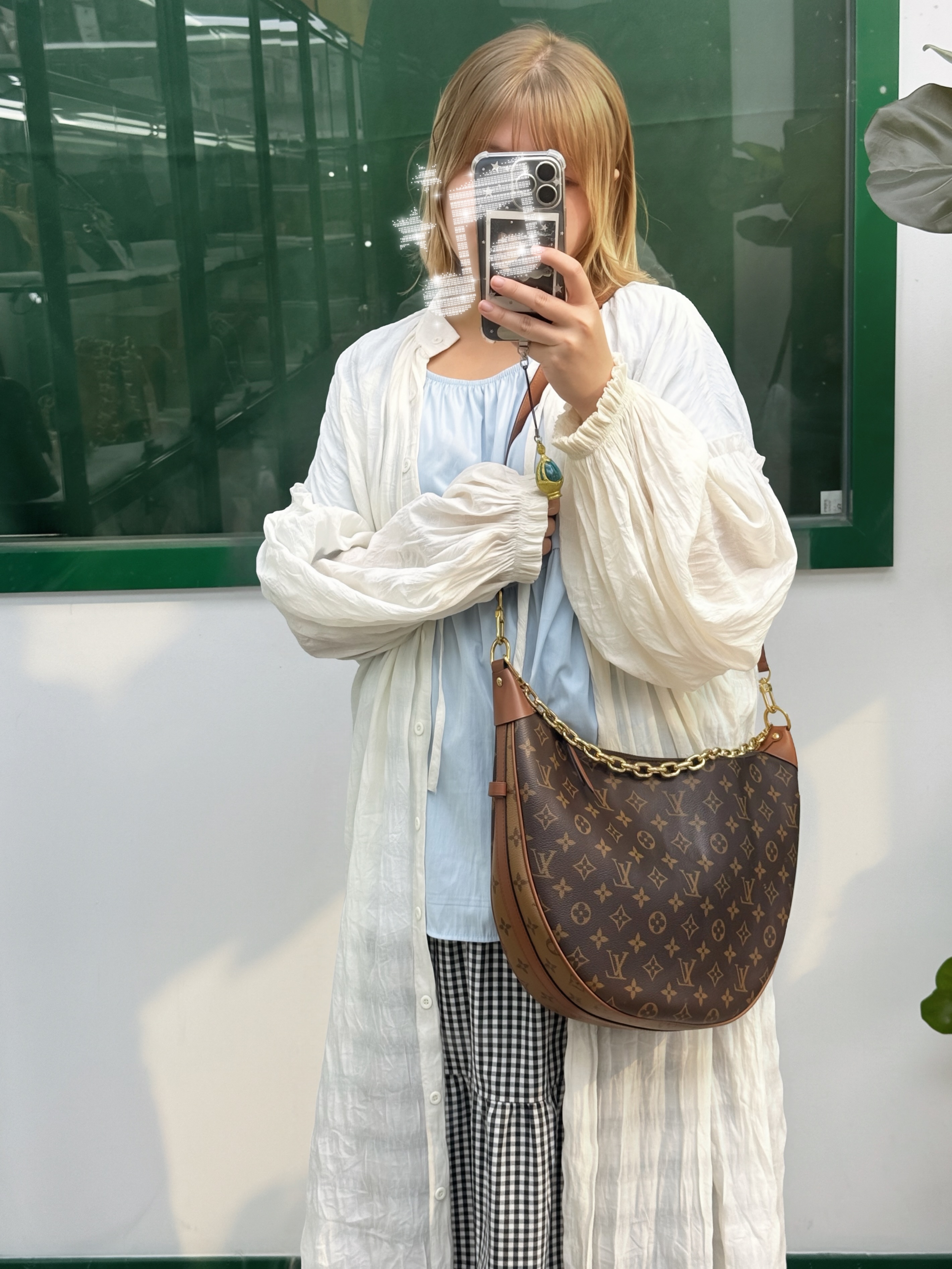 LV👜 PRE OWNED 🛍️🤎Loop Hobo大月亮包 有塵袋 晶片款🌙