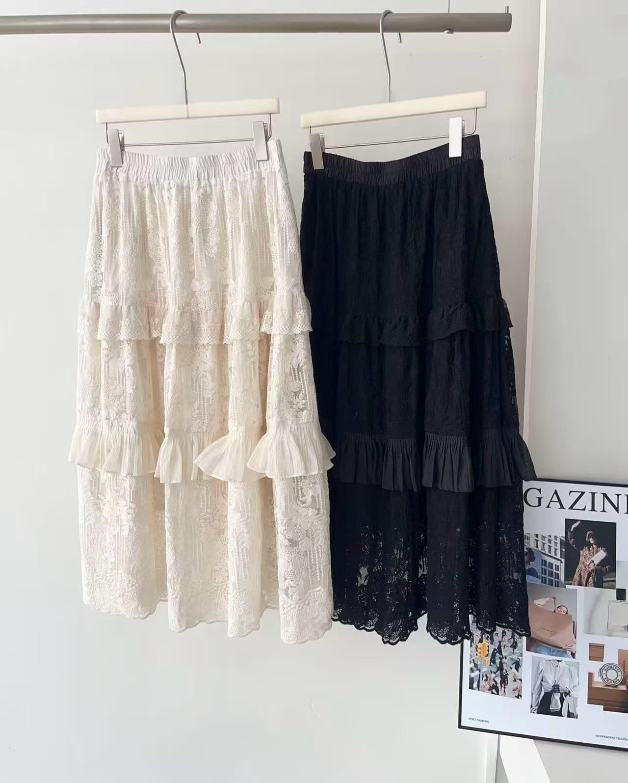 提花刺綉半截裙