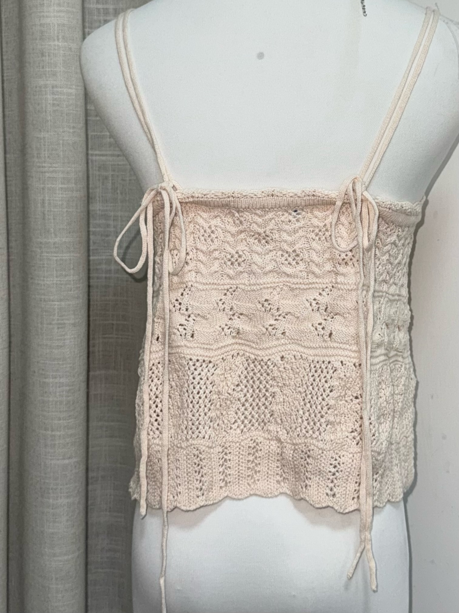 Liz Lisa Pointelle Cami with Scalloped Hem