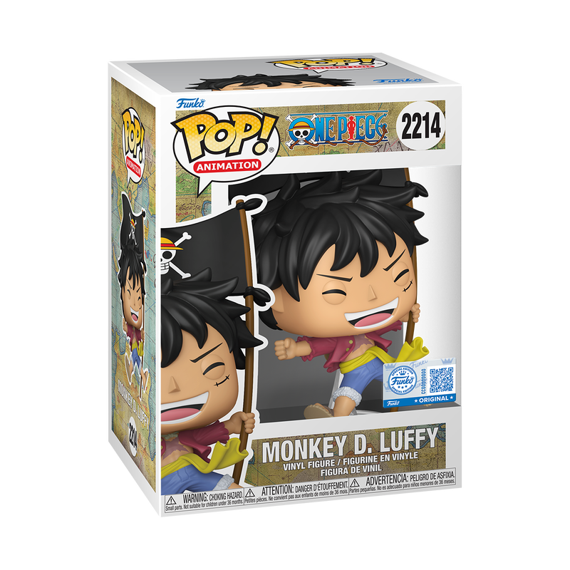 📦訂購 美國代購 Funko POP! ONE PIECE Monkey D. Luffy with Flag Figure 海賊王 路飛 模型