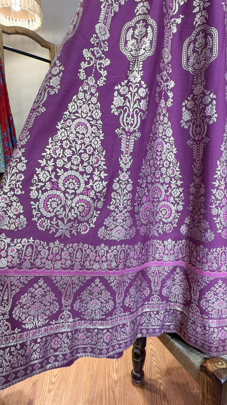 2977 Purple Ruby Foil Stamping Skirt 40"
