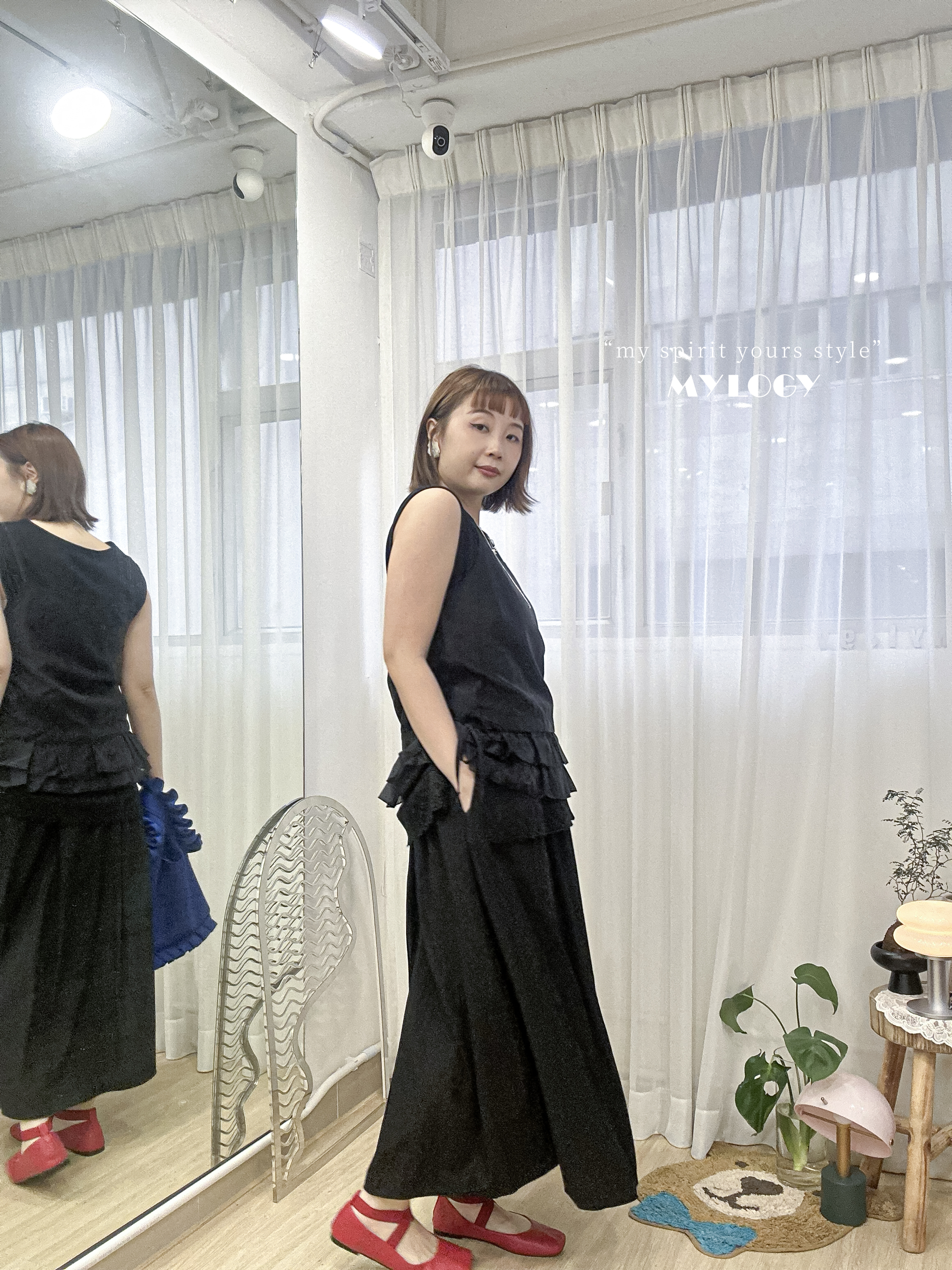 重點係下邊～完美裙邊超百變基本款背心 PS0002 - 黑色 Black