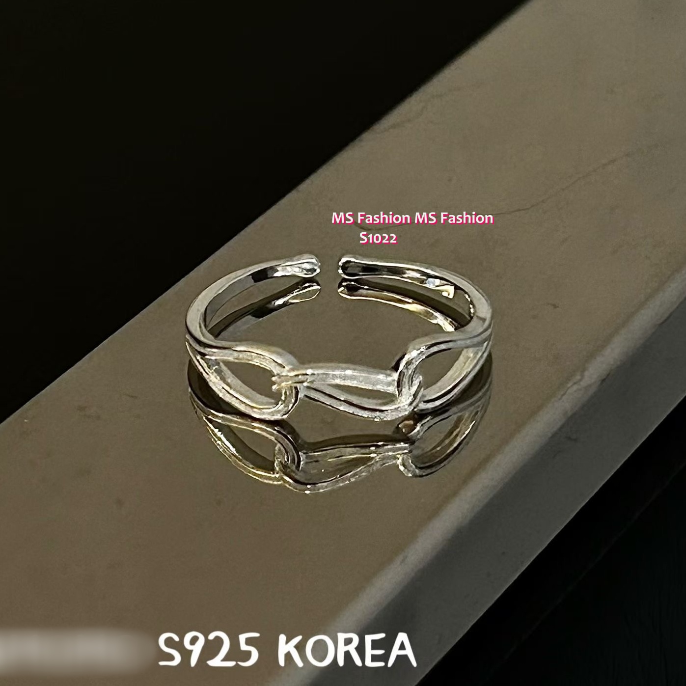 S1022 韓國🇰🇷S925純銀鏤空鏈條戒指