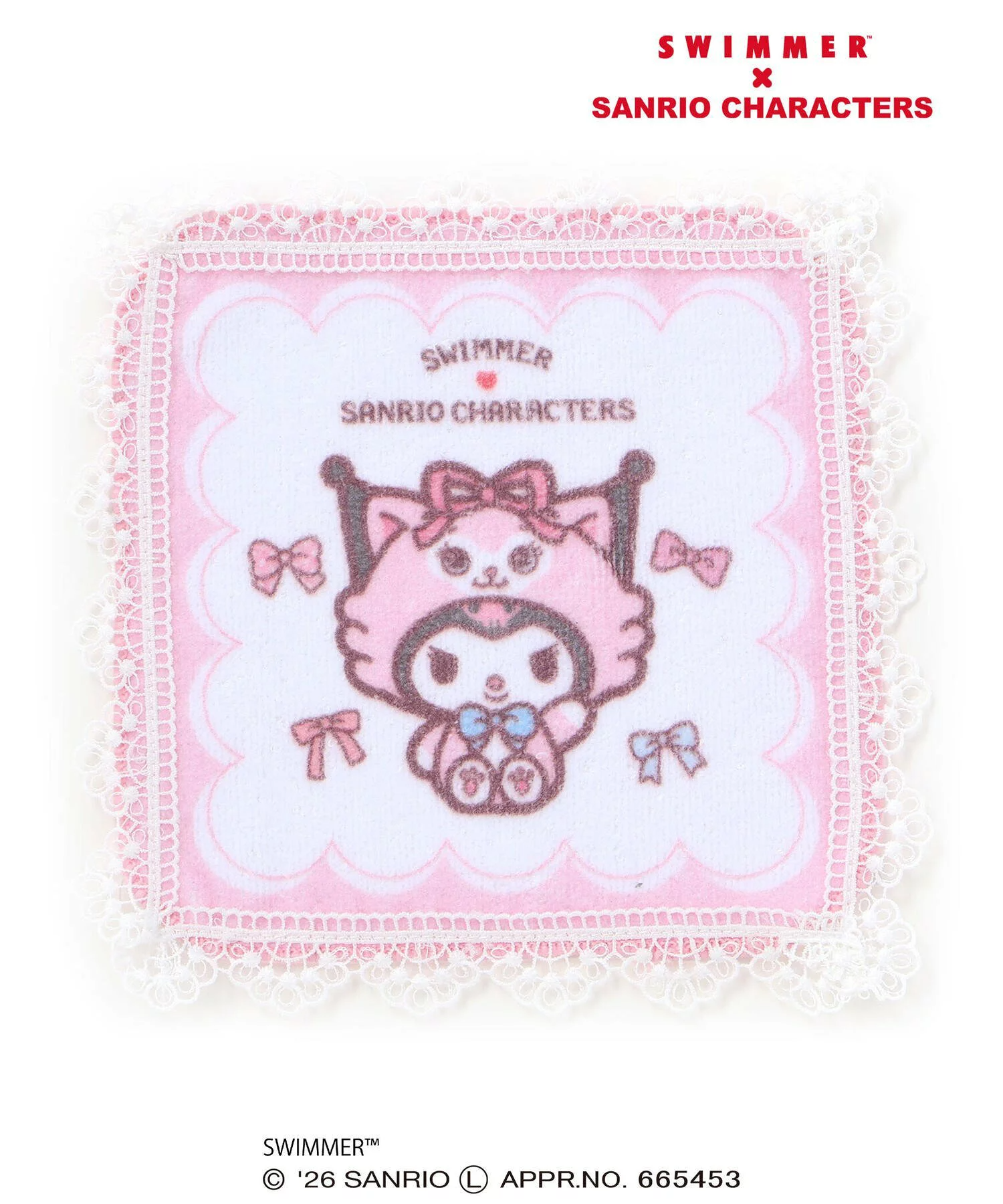 🆕【⭐訂購⭐】  日本直送🌀SWIMMER x #Sanrio 蕾絲邊小毛巾🌀[ELDD-0021][260503]