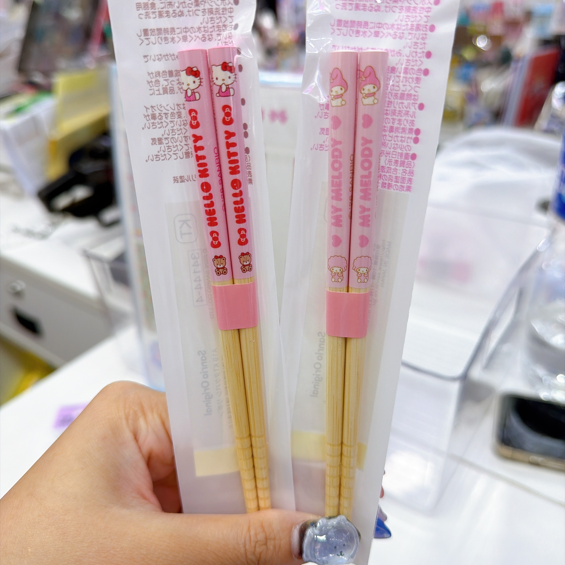 日本直送日本版Sanrio小童竹筷子17cm